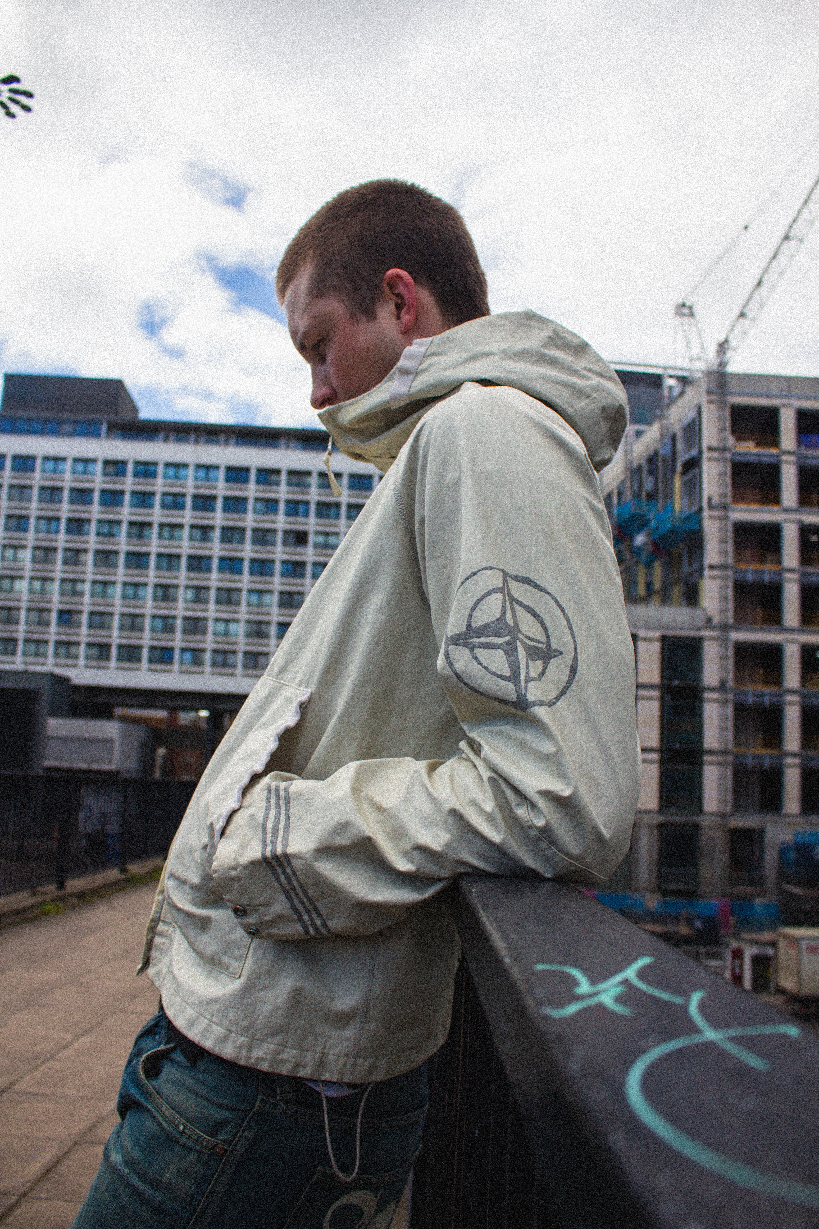 Stone Island SS02 Laminated Webbing Hooded Spalmantura Jacket