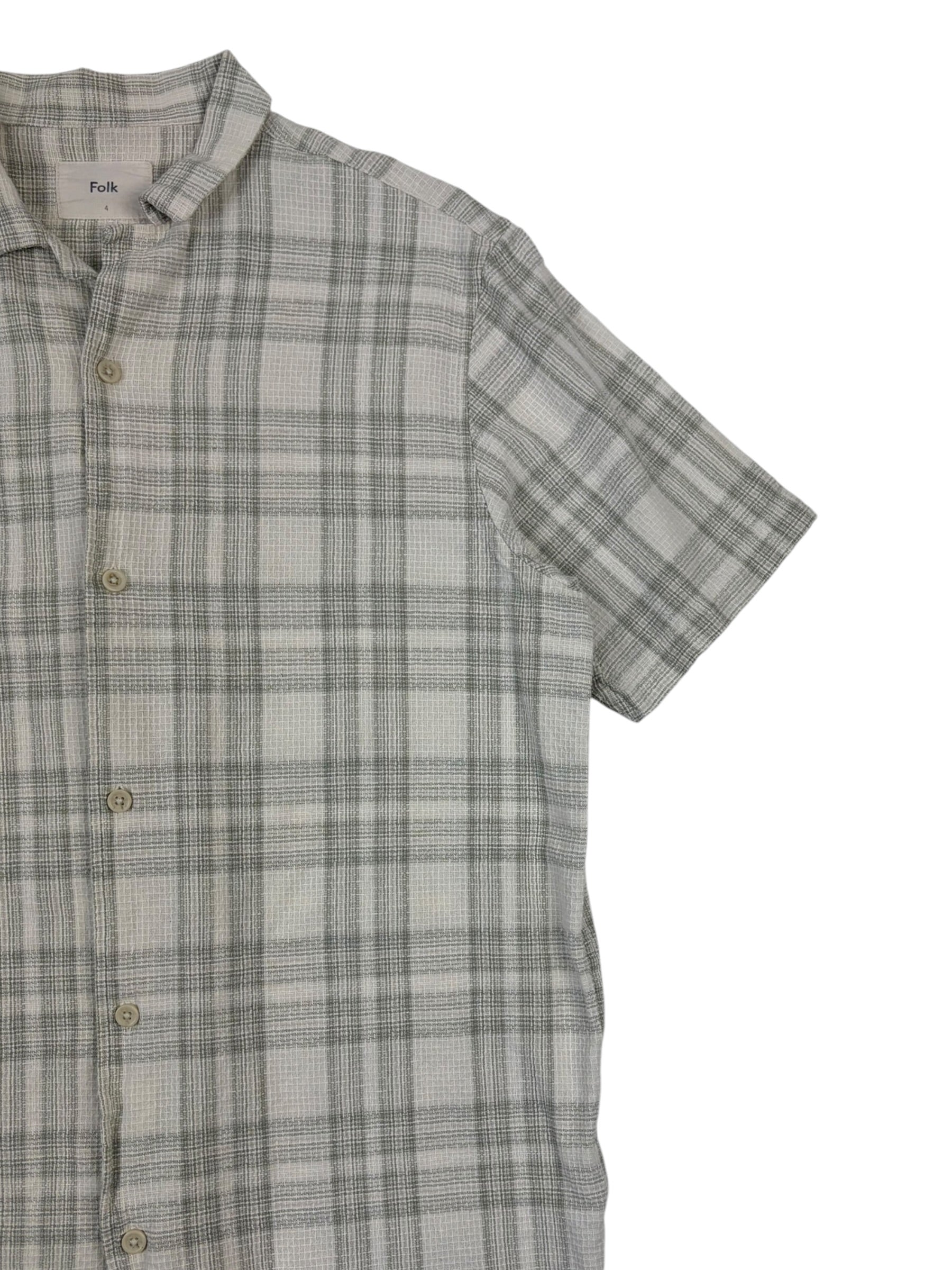 Folk Checkered Soft Collar Shirt
