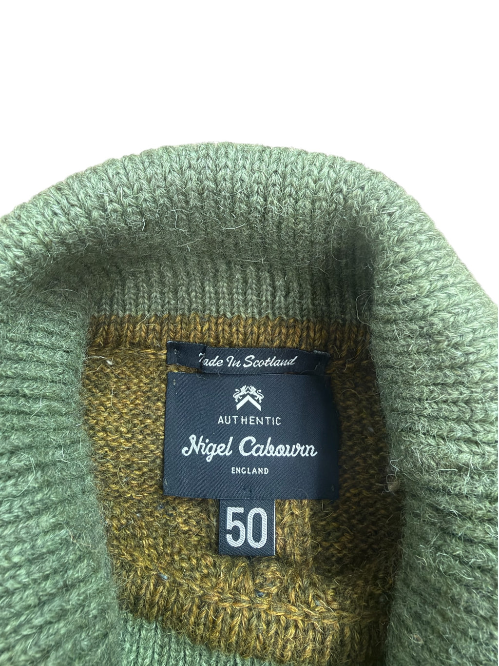 Nigel Cabourn Authentic Wool Roll Neck Knit