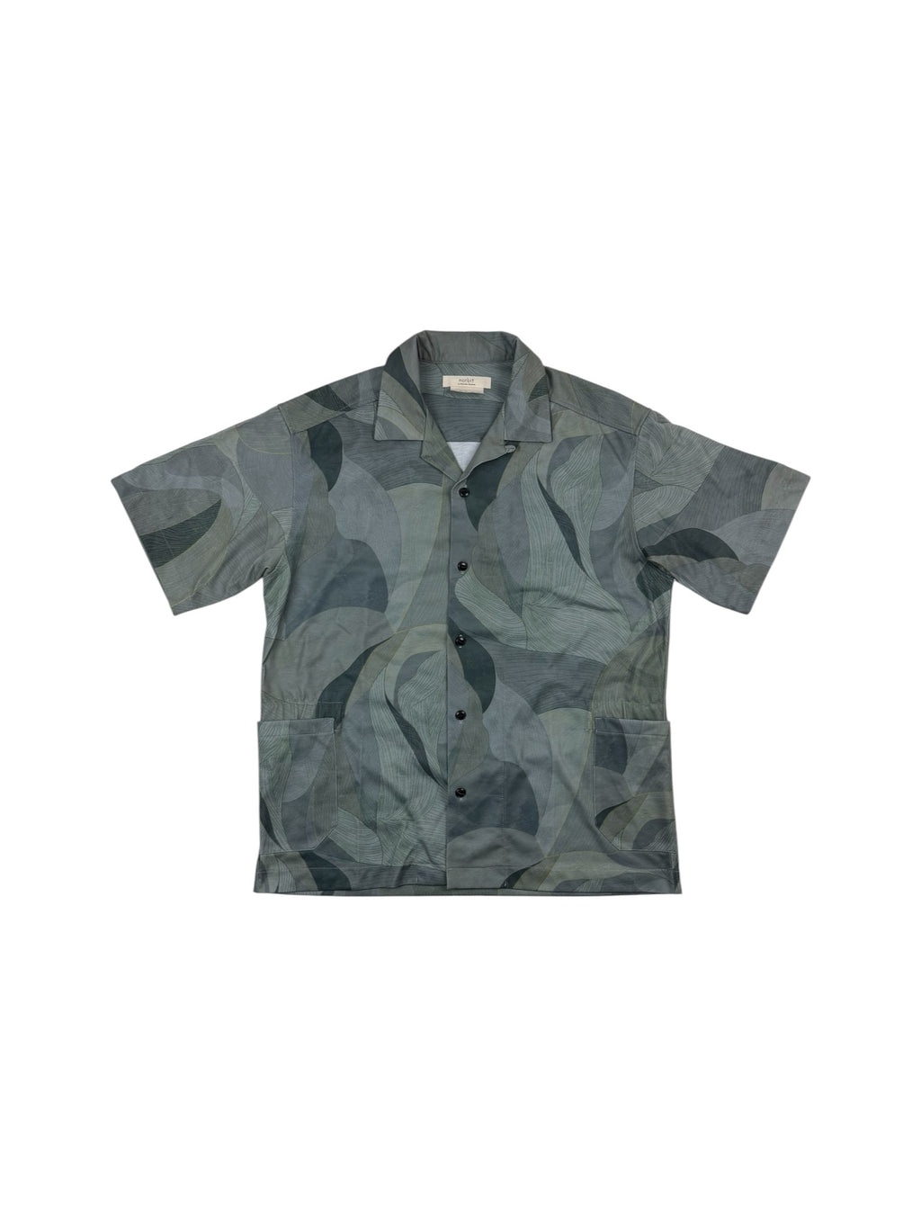 Norbit by Hiroshi Nozawa Leaf Camo Aloha Shirt