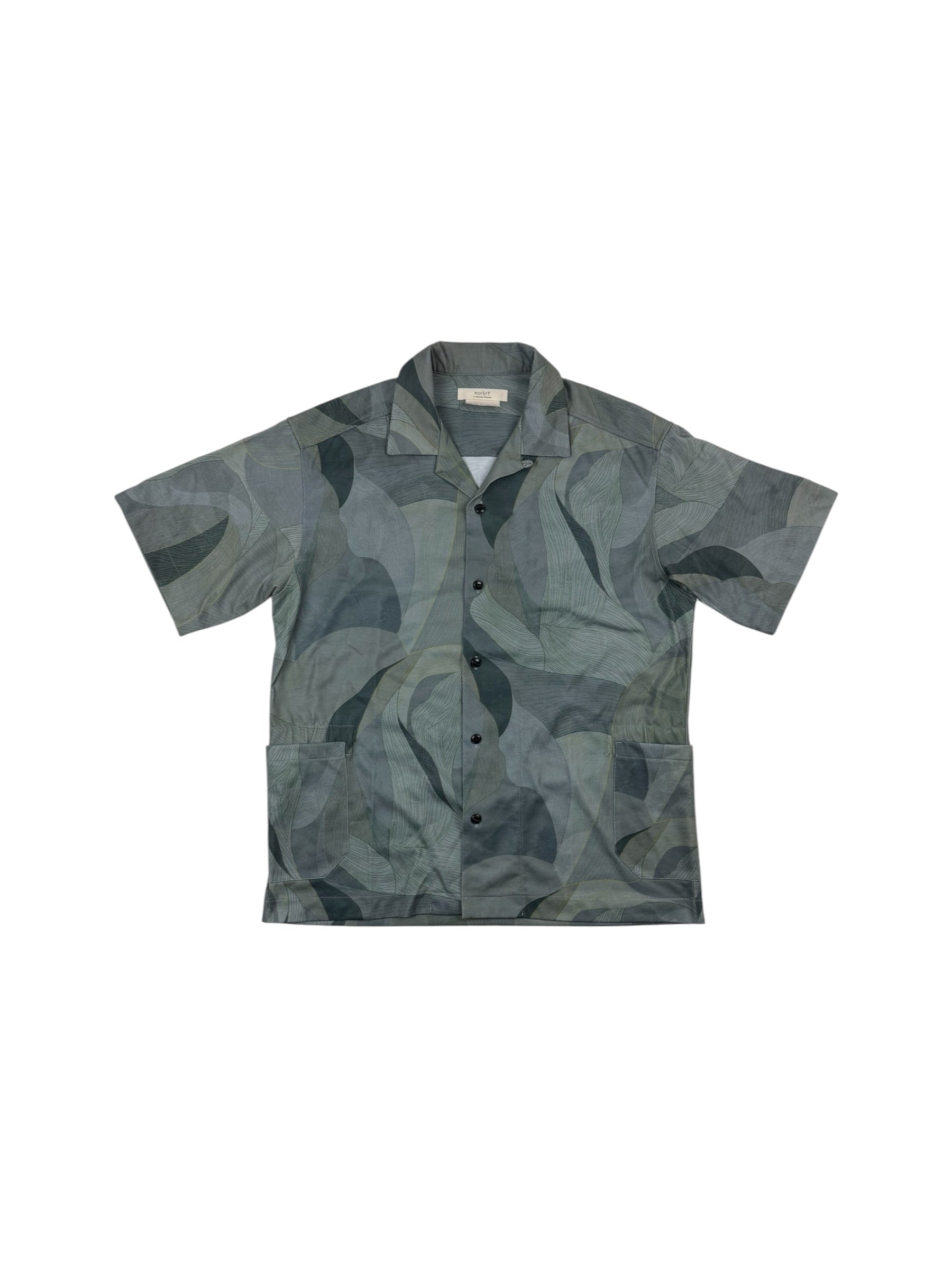 Norbit by Hiroshi Nozawa Leaf Camo Aloha Shirt