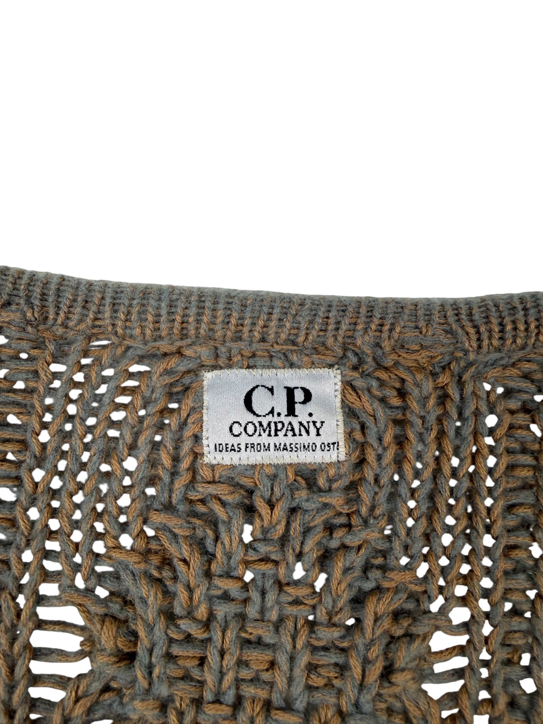 C.P. Company 80s V-Neck Cable Knit Sweater