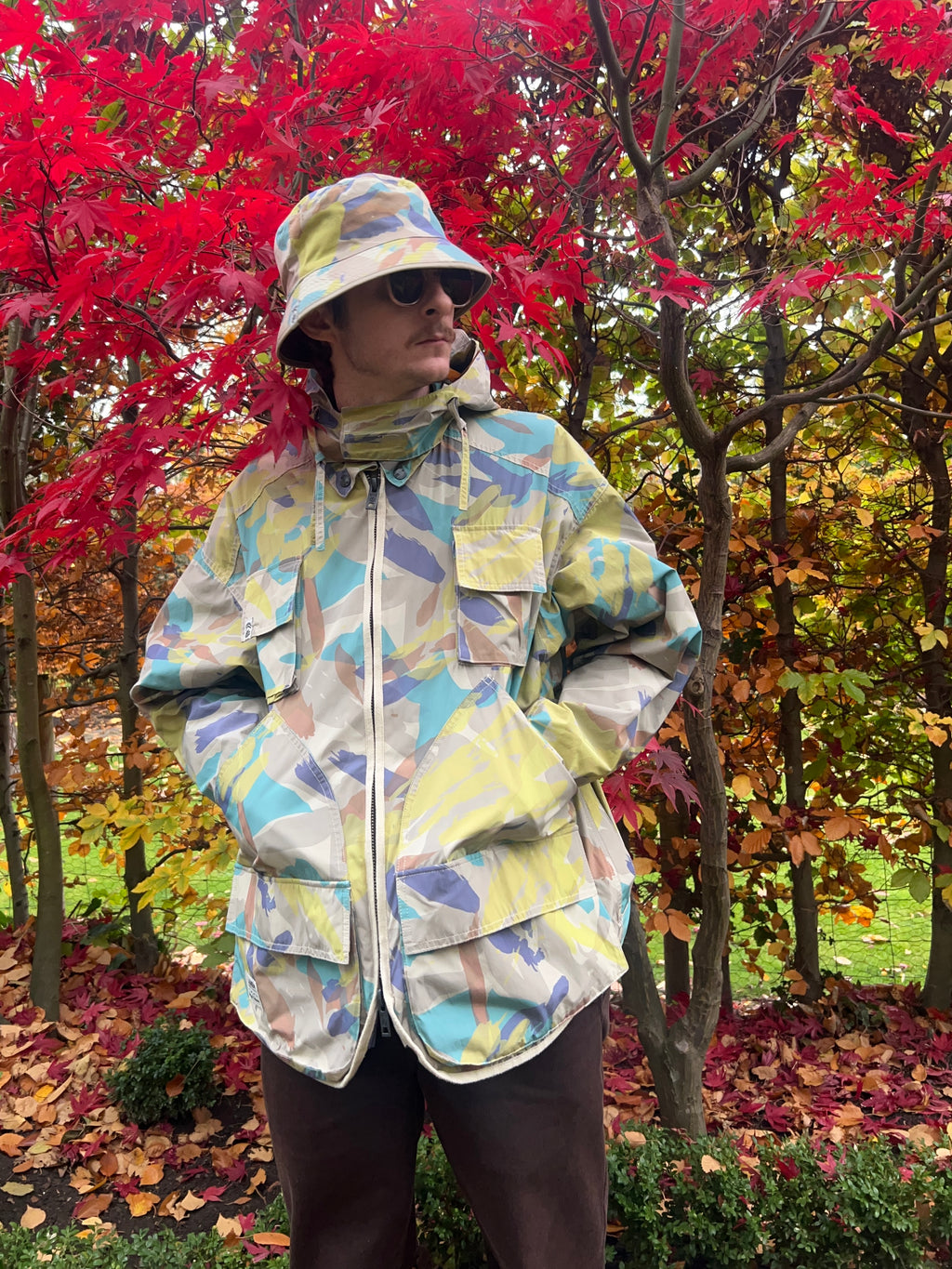 Nigel Cabourn Element Abstract Camo Alder Hunting Parka
