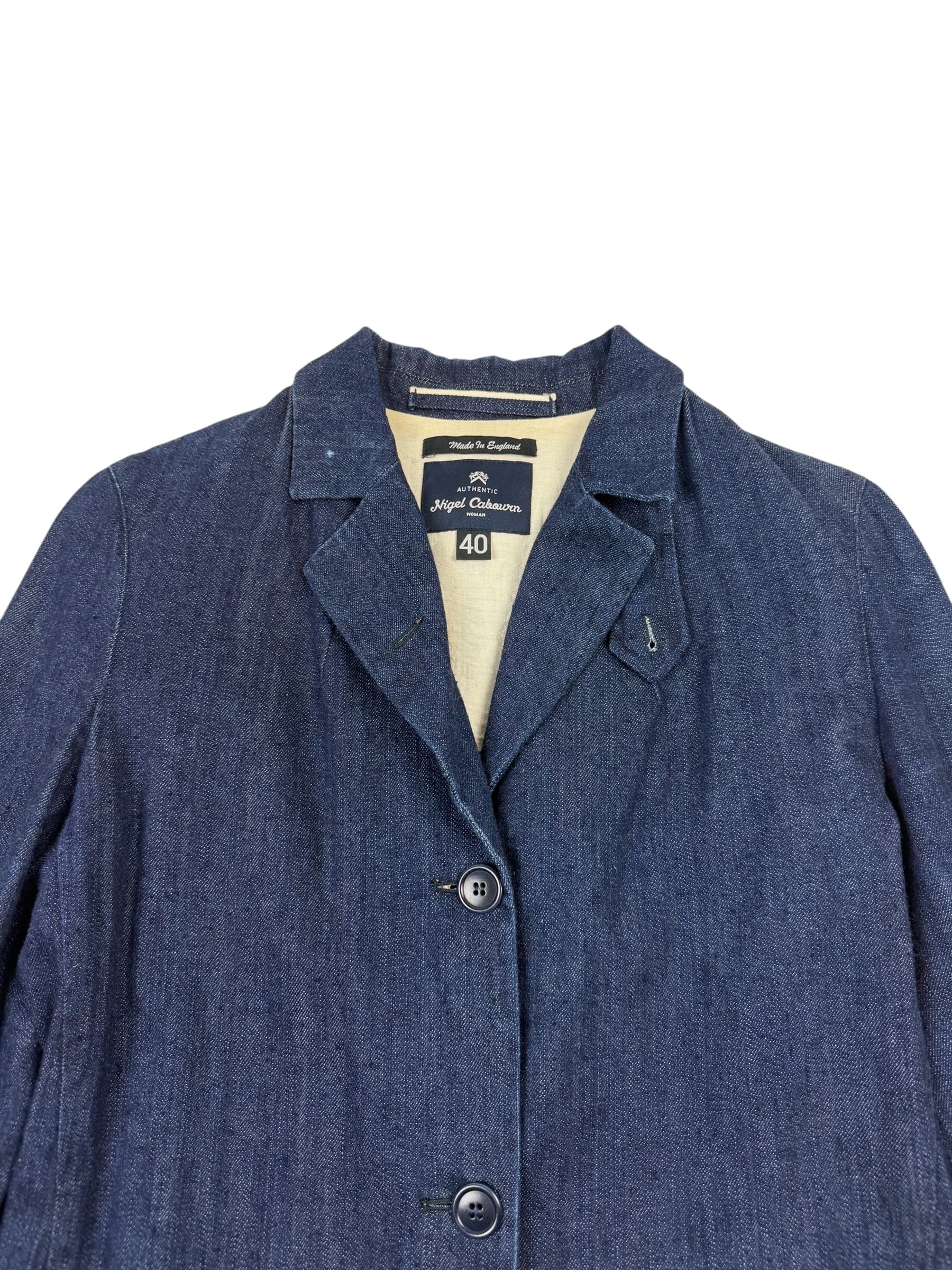 Nigel Cabourn Authentic Women Denim Long Blazer