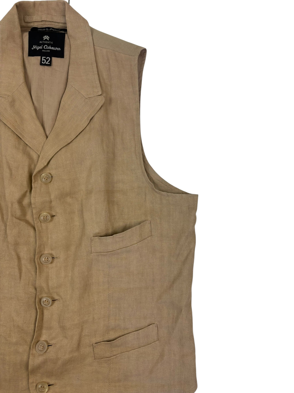 Nigel Cabourn Authentic Linen Waistcoat