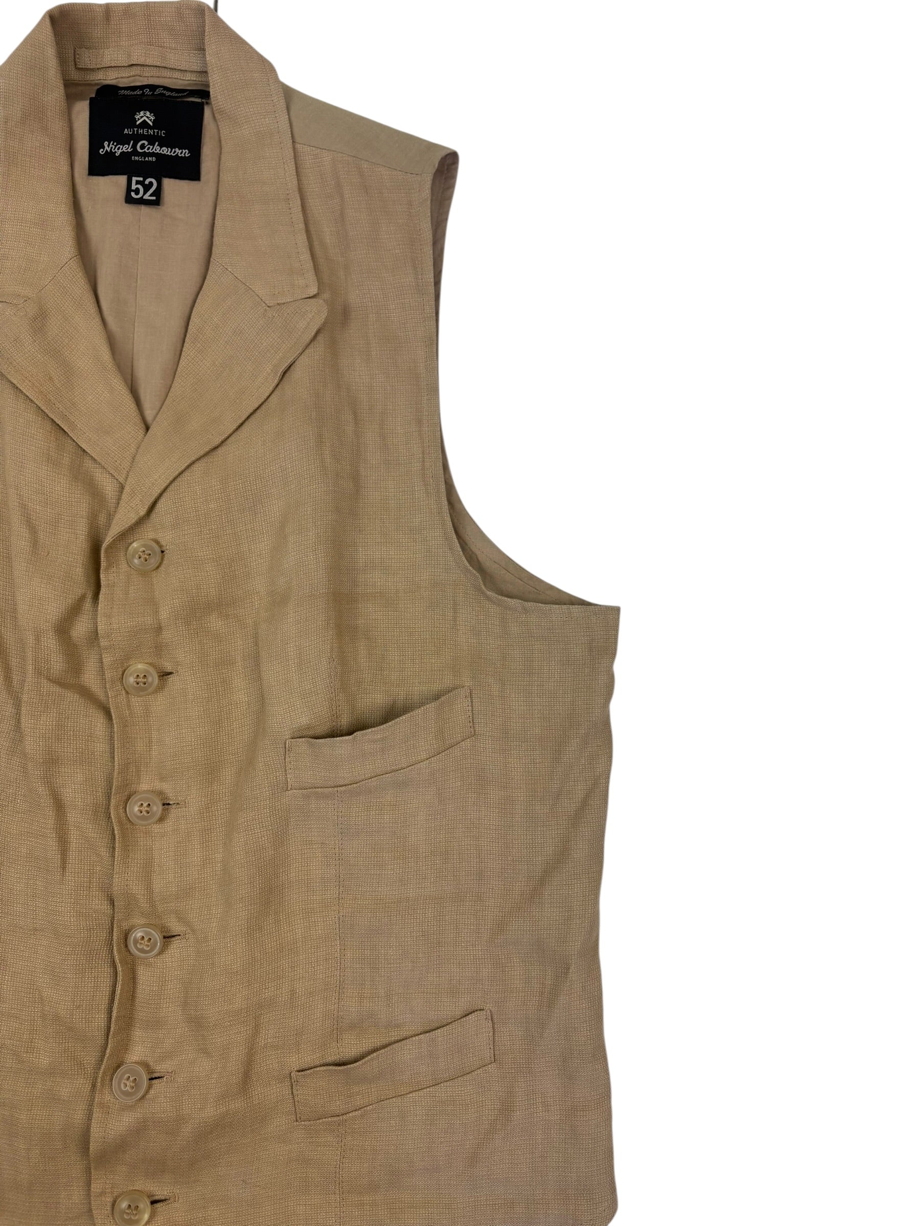 Nigel Cabourn Authentic Linen Waistcoat