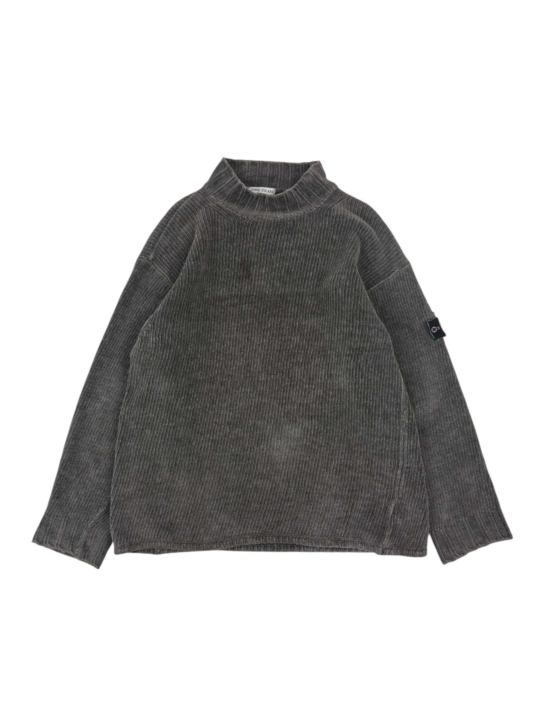 Stone Island AW98 Chenille Mock Neck Sweater