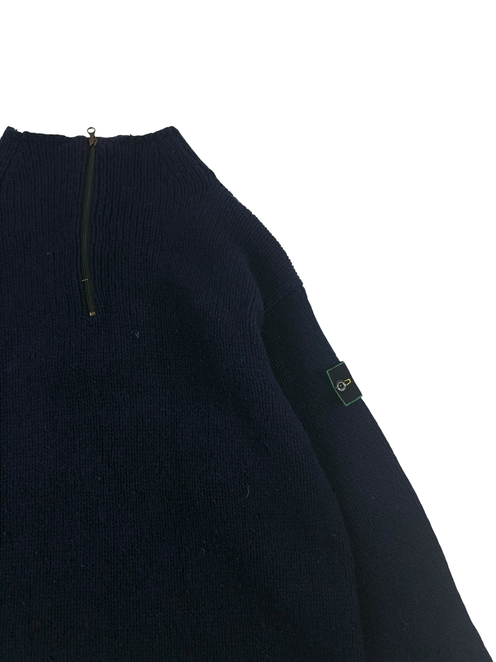Stone Island 1994 Quarter Zip Knit Pull Over