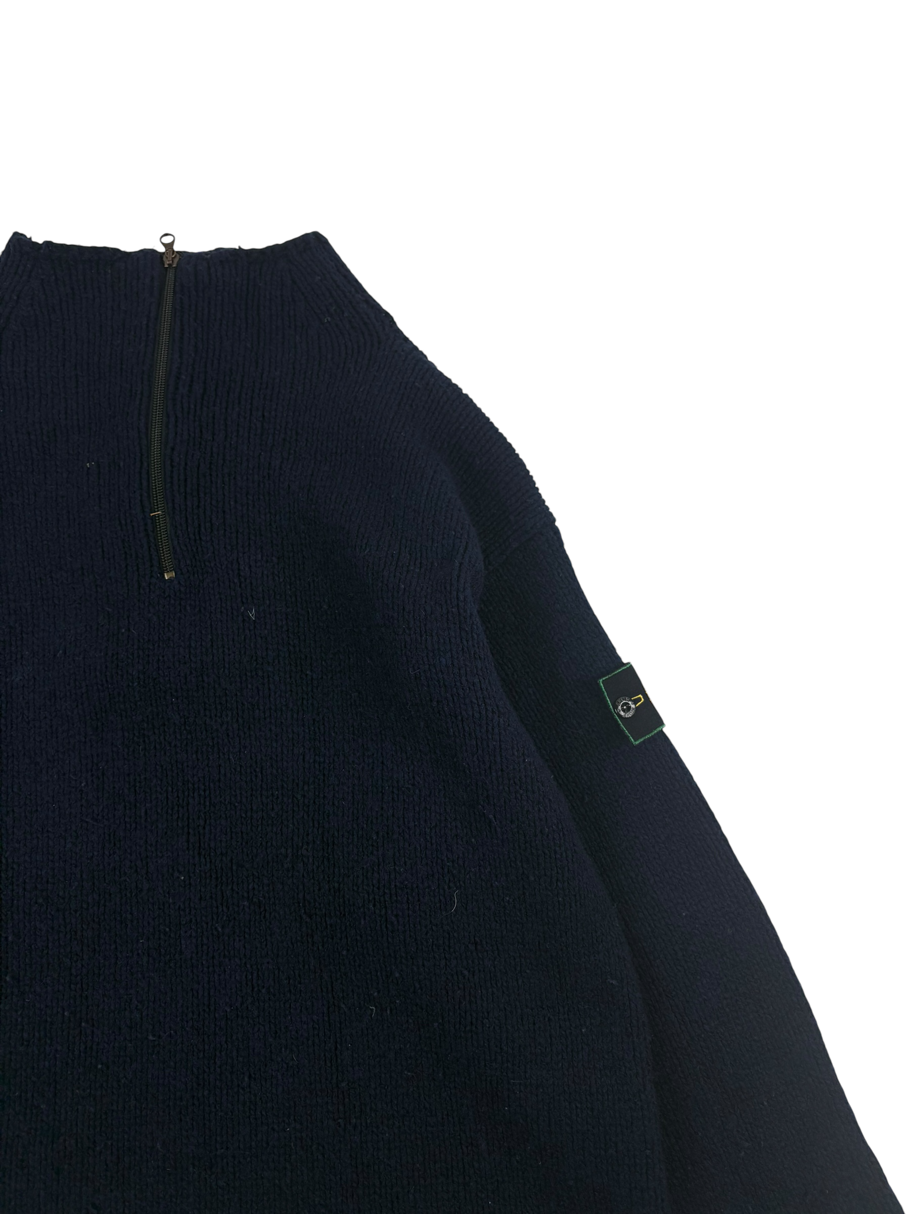Stone Island 1994 Quarter Zip Knit Pull Over