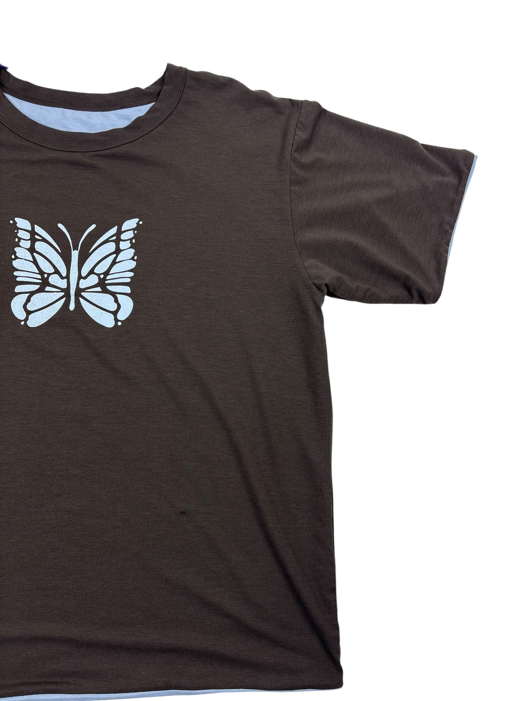 Needles Brown Butterfly Reversible T-Shirt