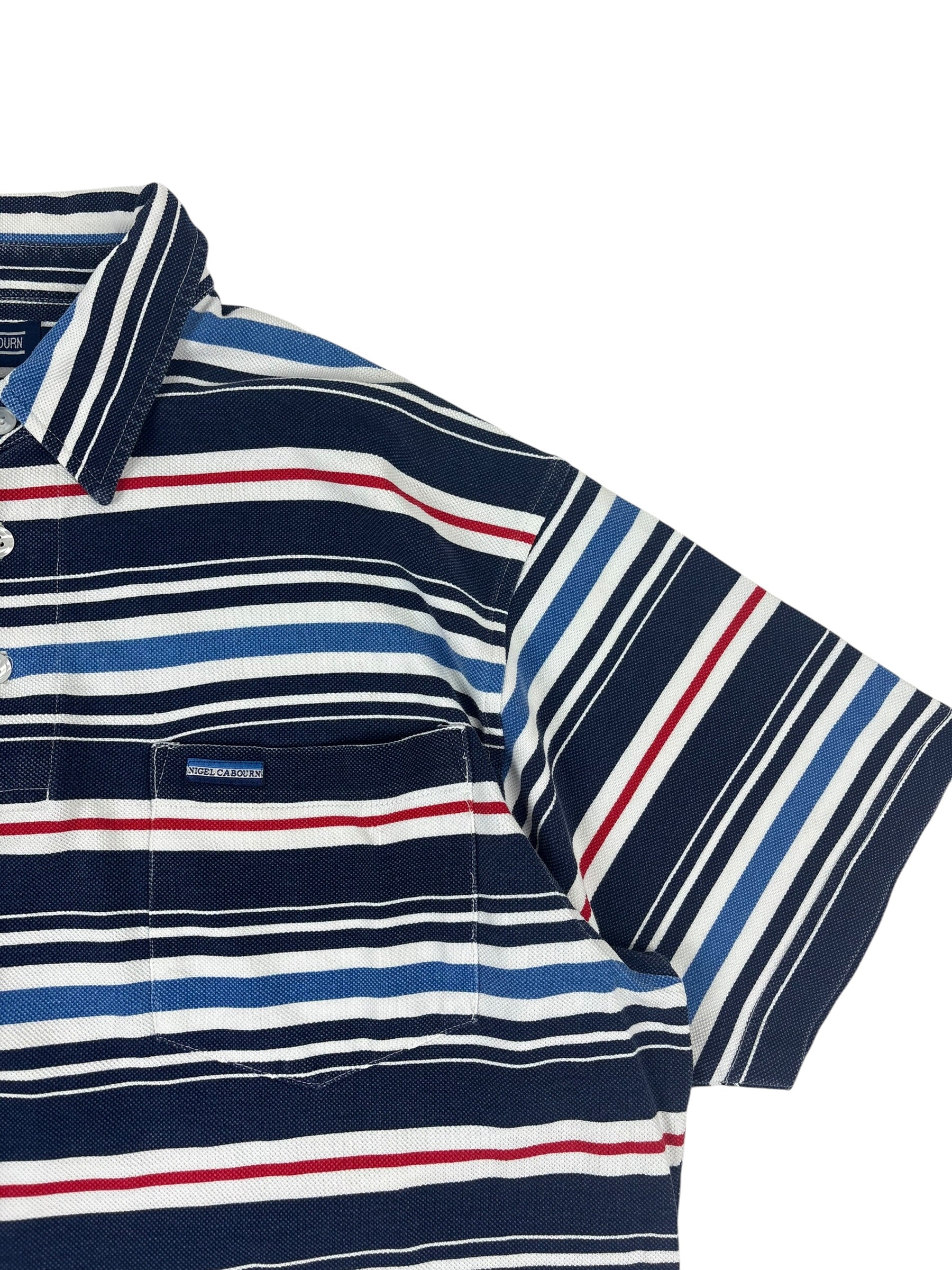 Nigel Cabourn Sportswear 90s Striped Polo Shirt