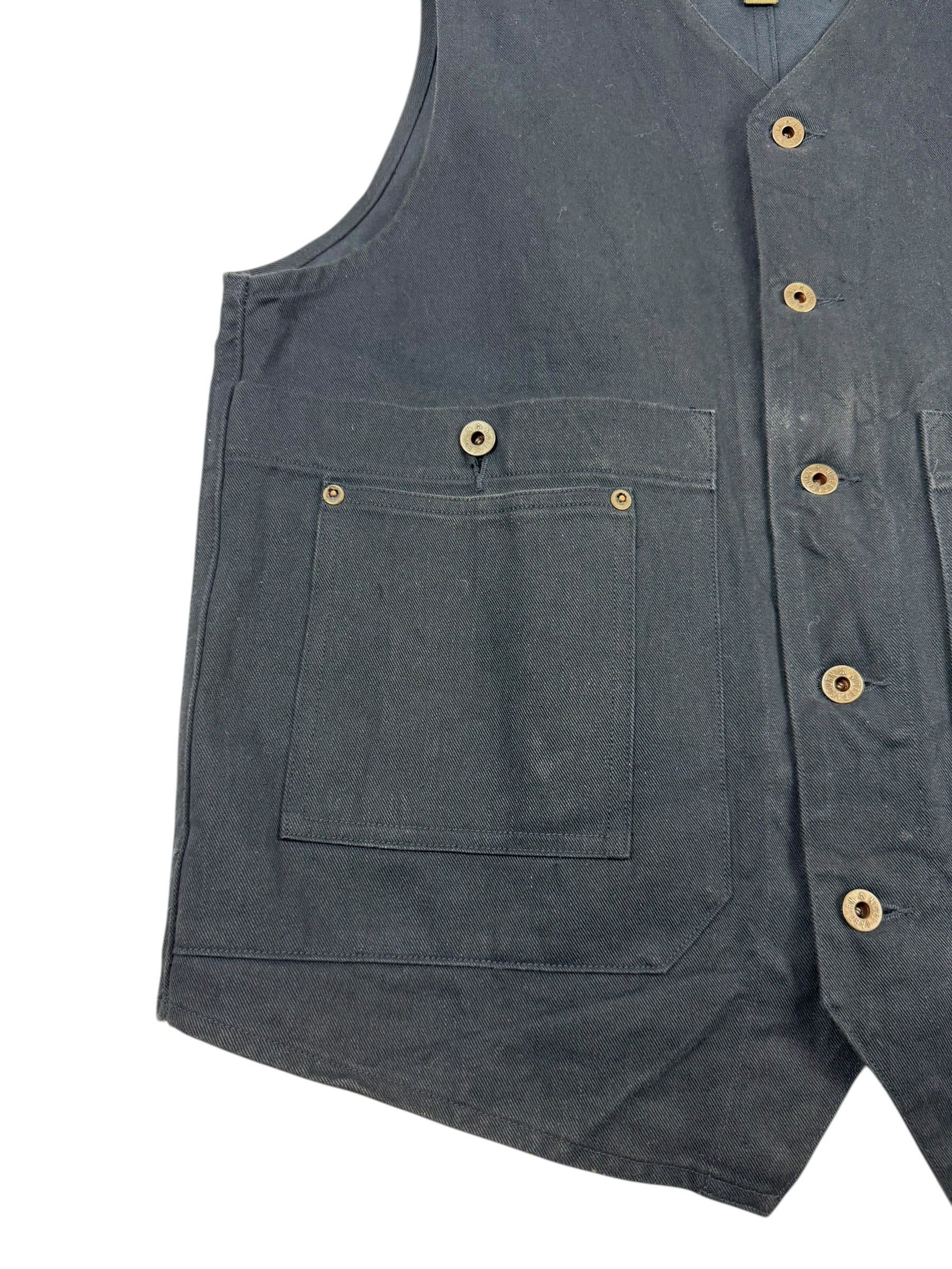 Nigel Cabourn Mainline Slub Satin Cotton Work Vest
