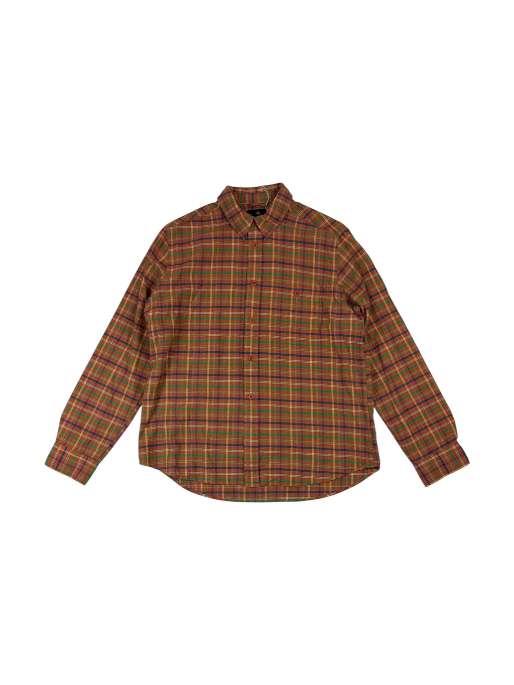Nigel Cabourn Authentic Orange Check Shirt