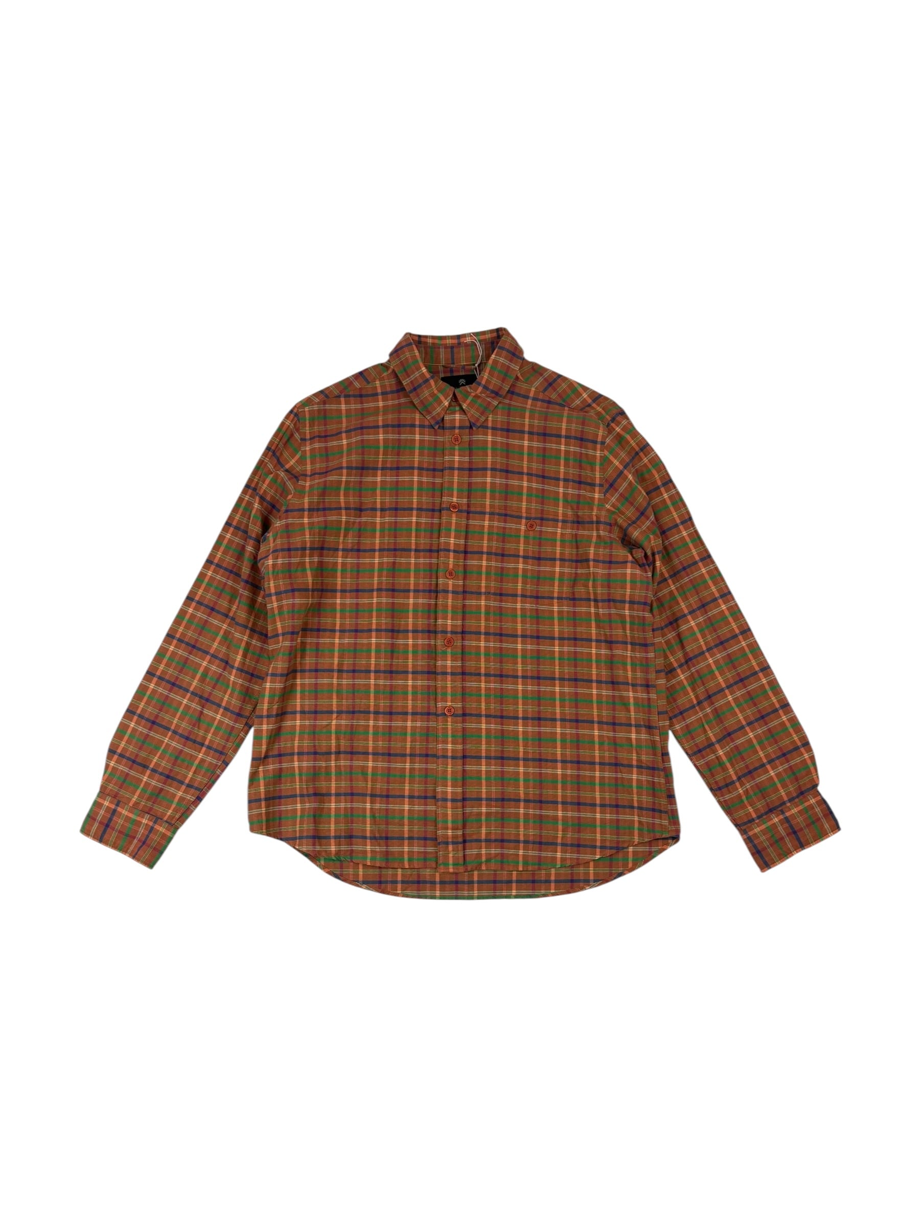 Nigel Cabourn Authentic Orange Check Shirt
