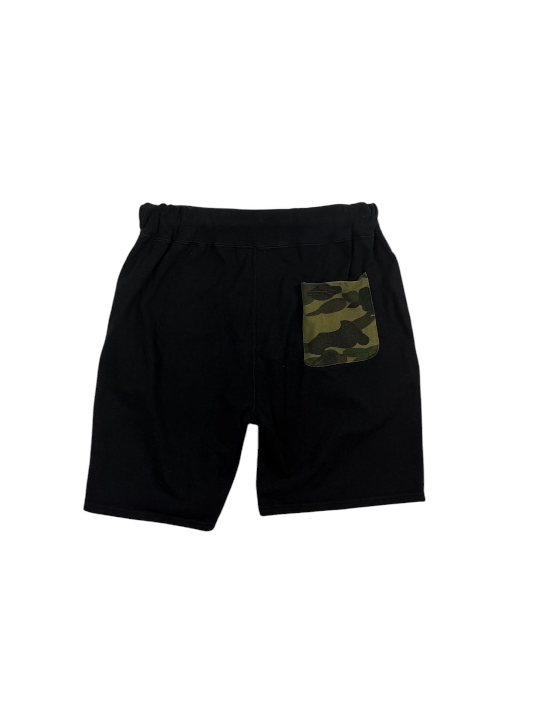 A Bathing Ape Black Shark Sweat Shorts