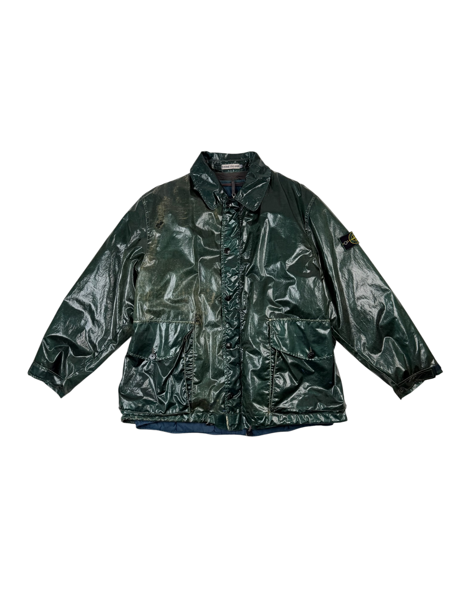 Stone Island AW92 Glazed Silk / Toffee Wrapper Jacket