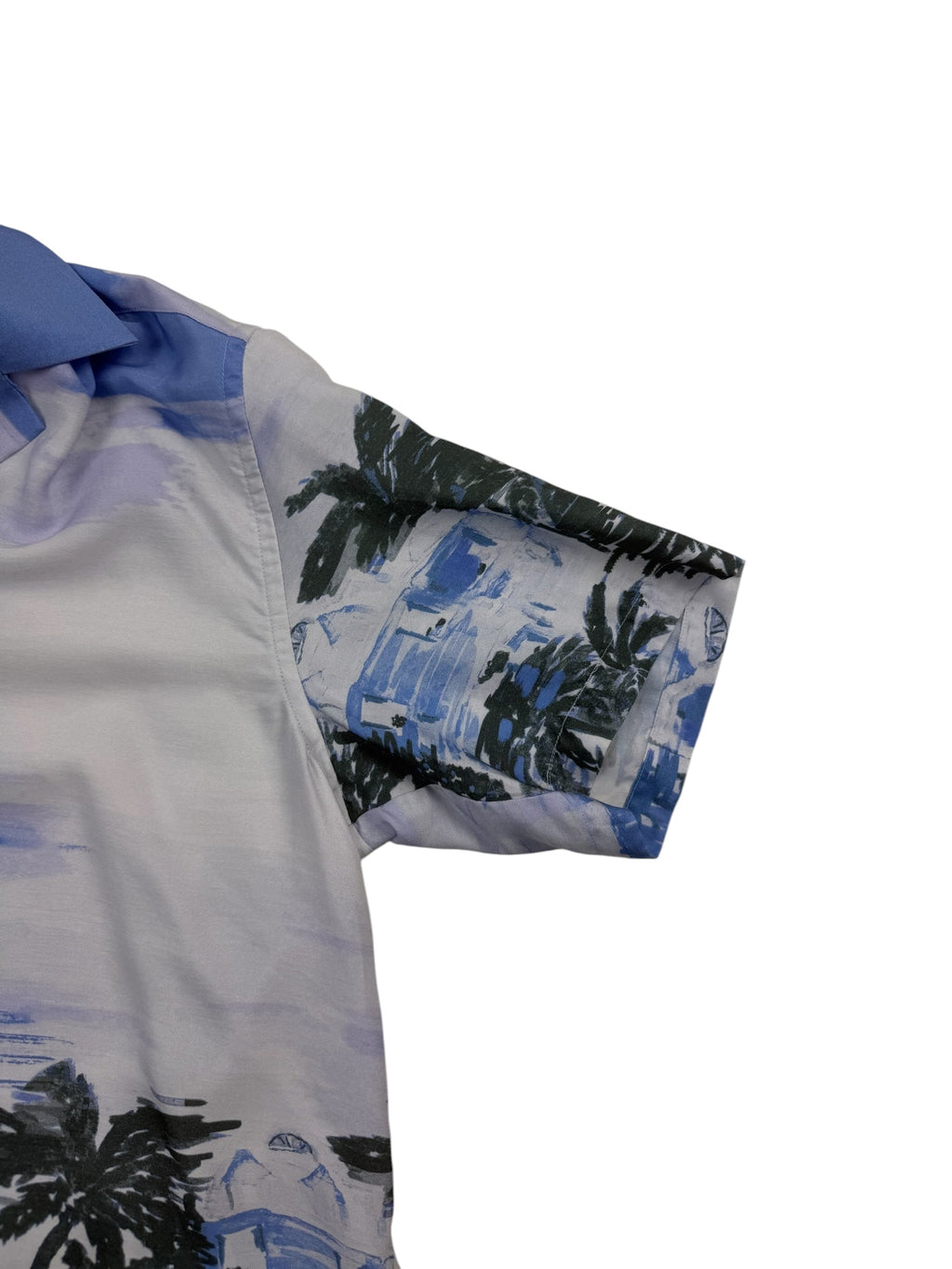 Les Deux Coastal AOP SS Blue Shirt