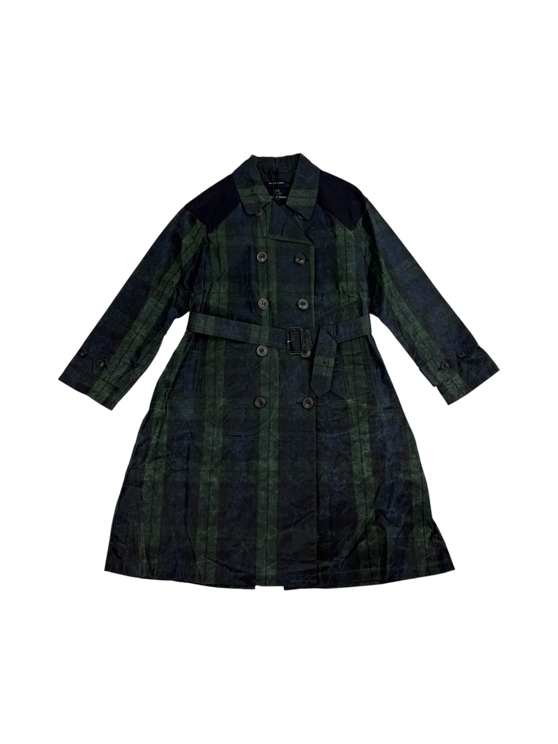 Nigel Cabourn Authentic Tartan Waxed Trench Coat
