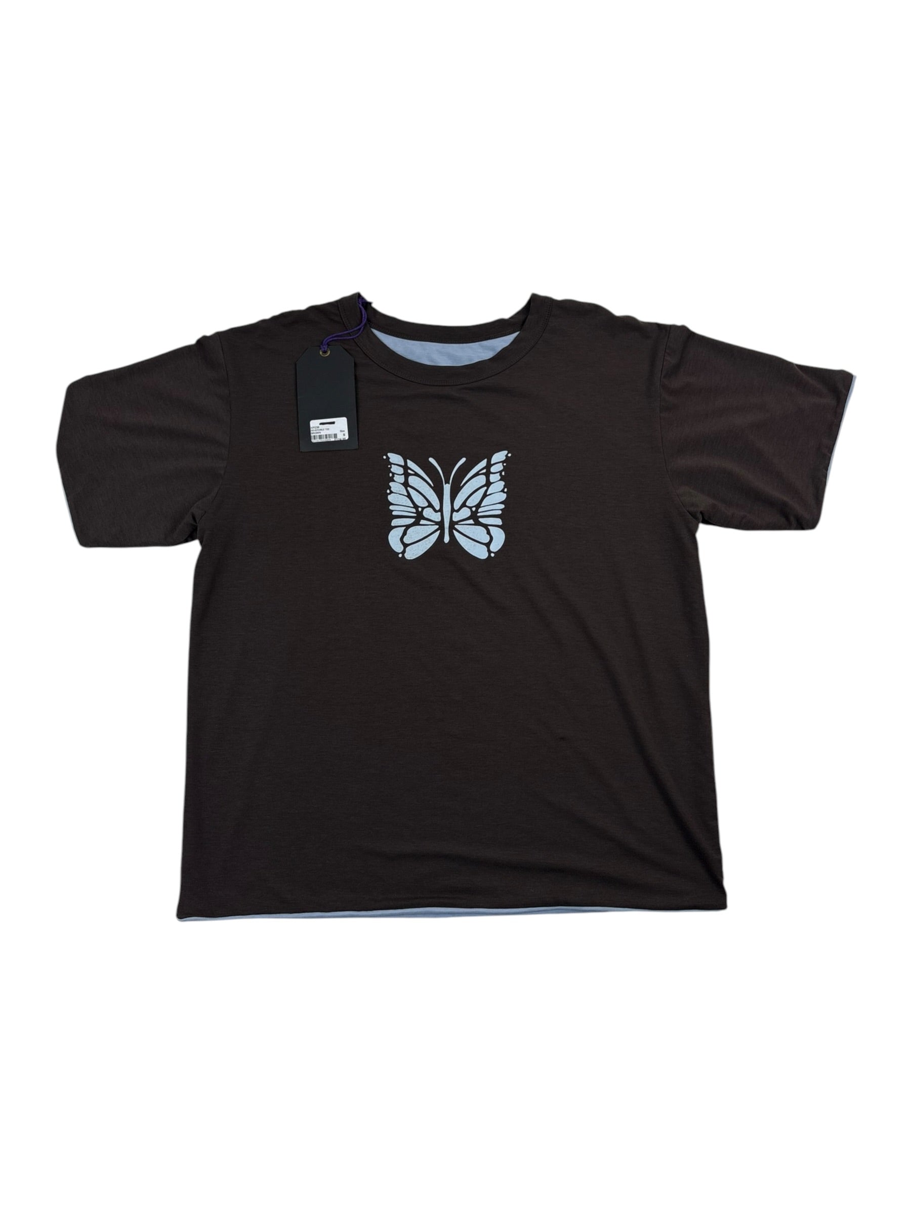 Needles Brown Butterfly Reversible T-Shirt