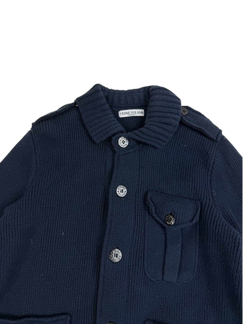 Stone Island Multi-Pocket Wool Knit Field Jacket