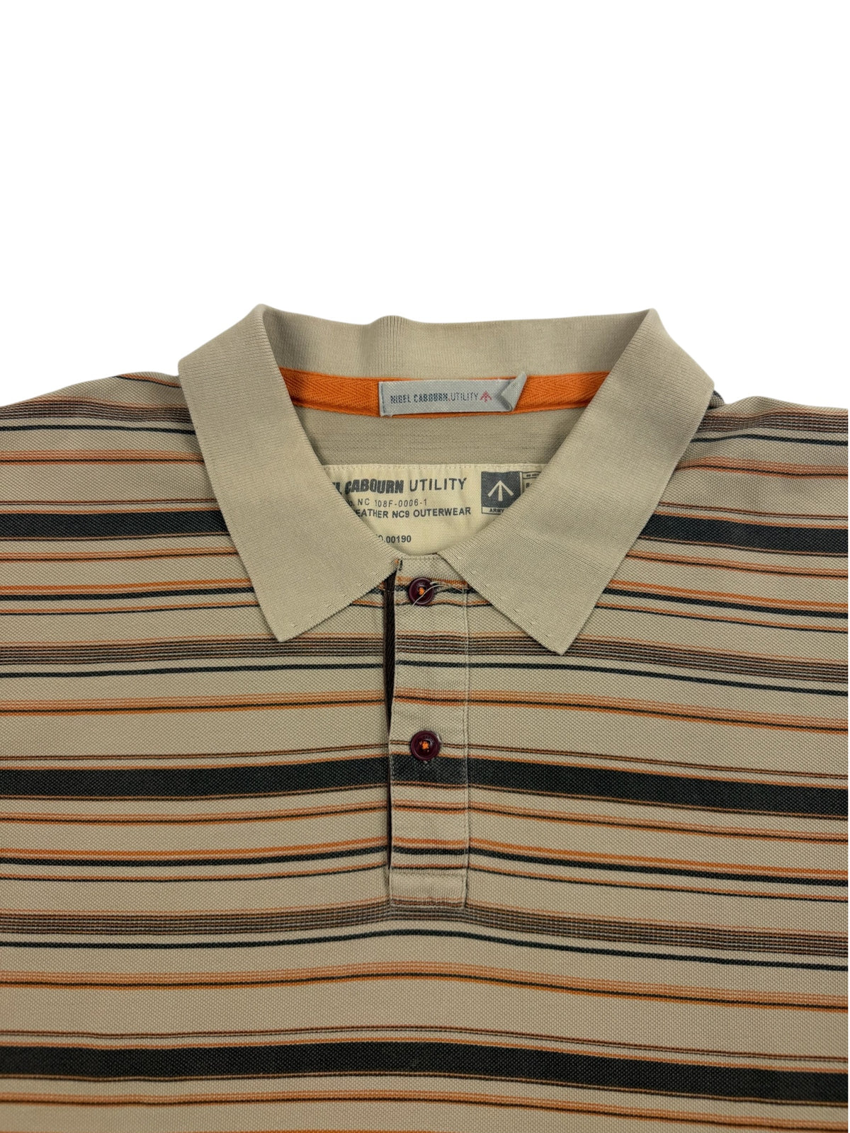 Nigel Cabourn Utility 2000’s Striped Polo Shirt
