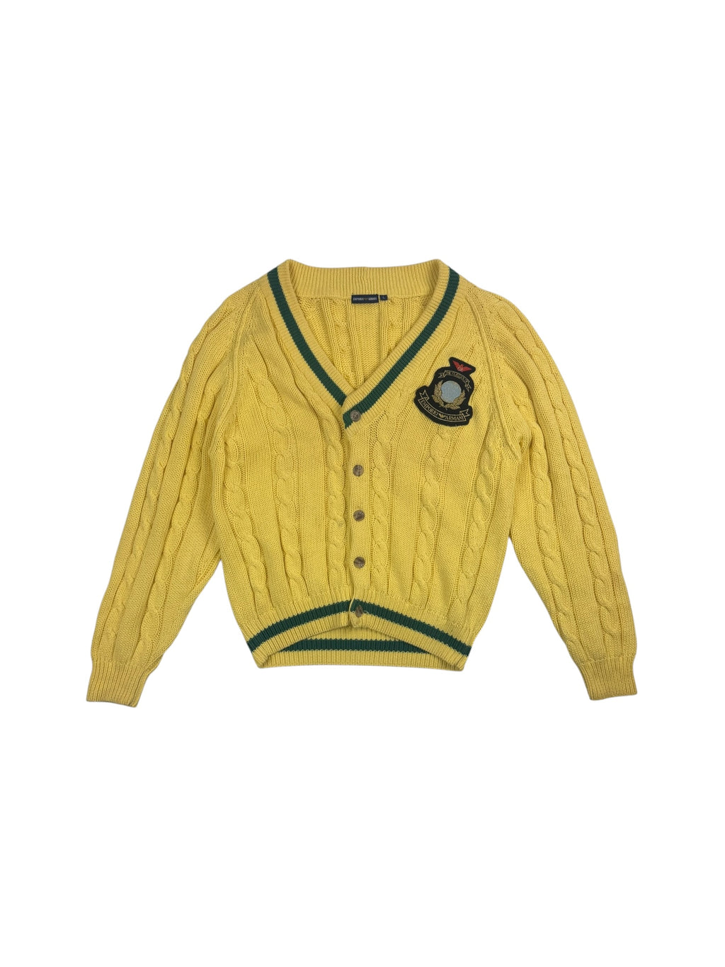 Emporio Armani 1980s Cable Knit Cardigan