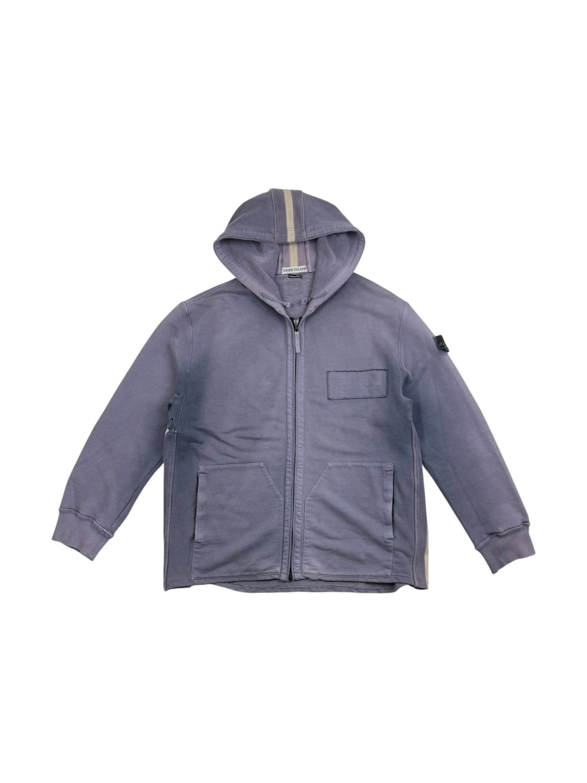 Stone Island SS96 Cotton Zipped Spellout Hoodie
