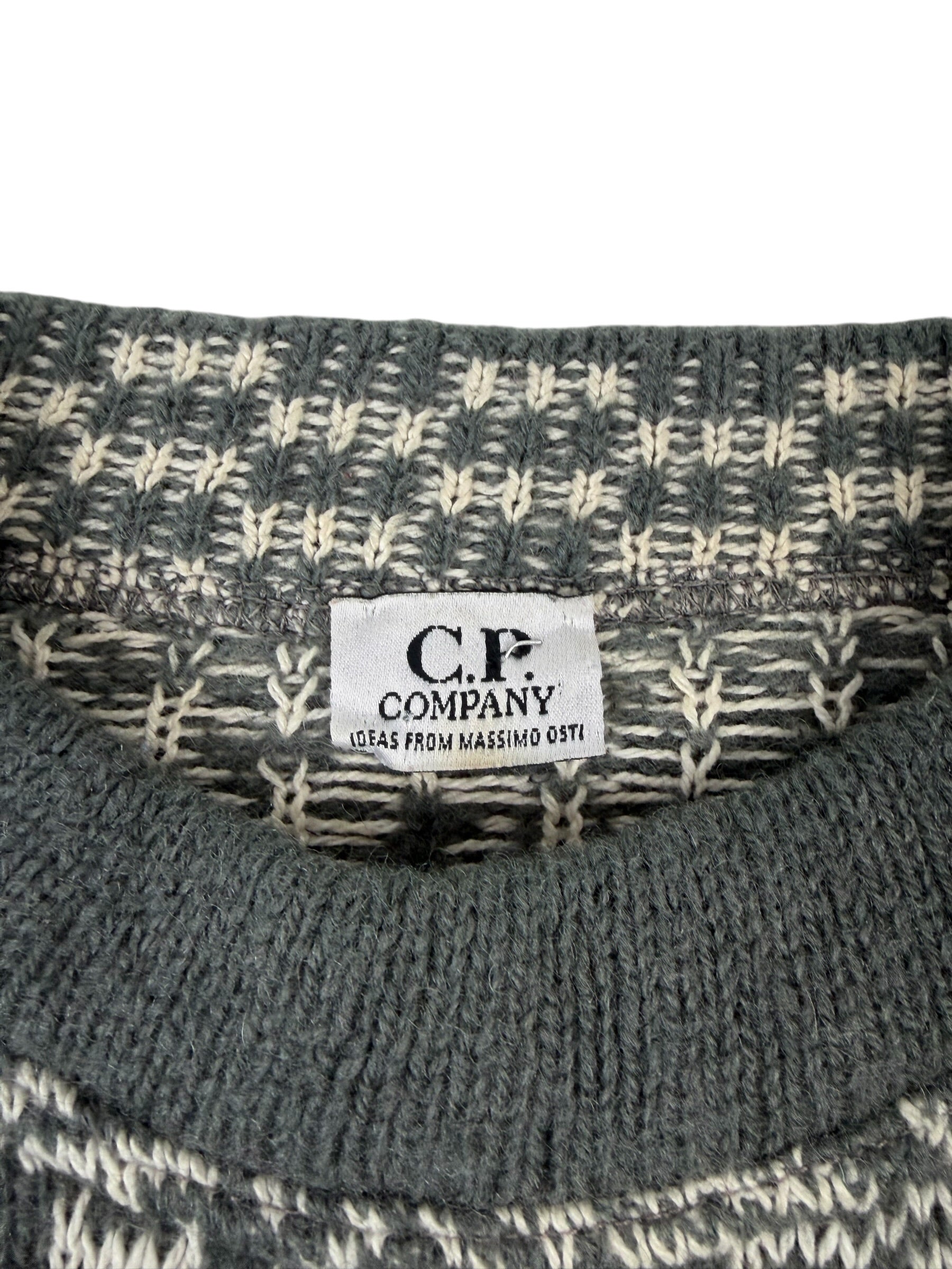 C.P. Company 1989 Jacquard Wool Knit Sweater