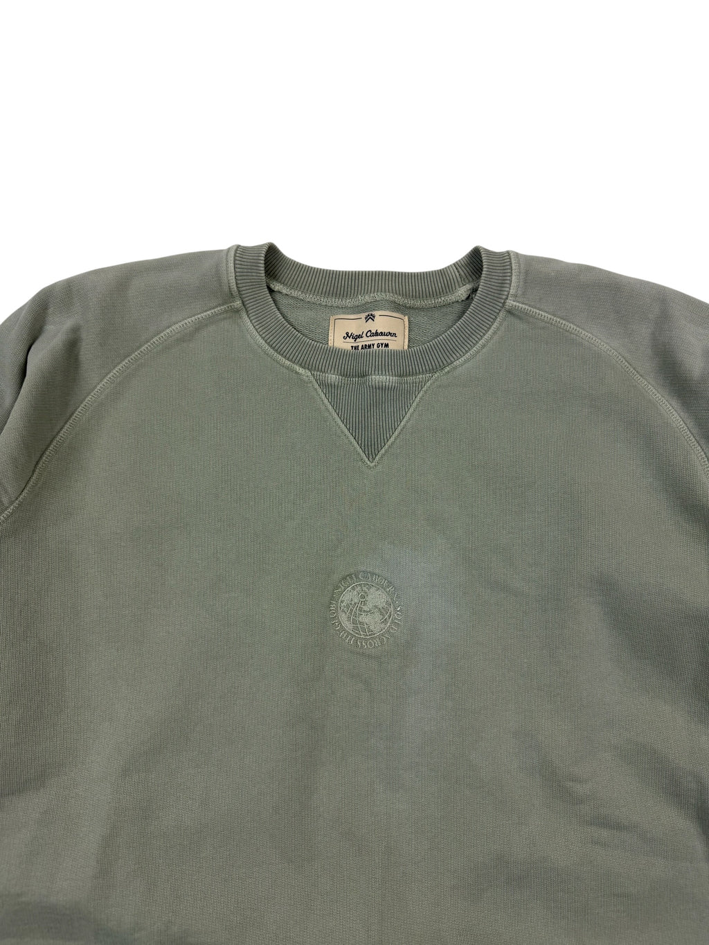 Nigel Cabourn Army Gym Embroidered Globe Sweatshirt