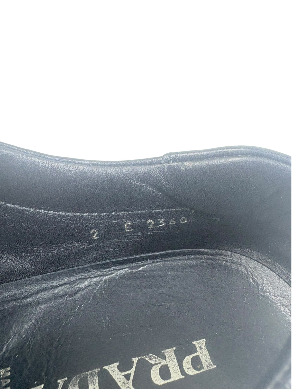 Prada Buffalo Diana Leather Lace Up Shoes