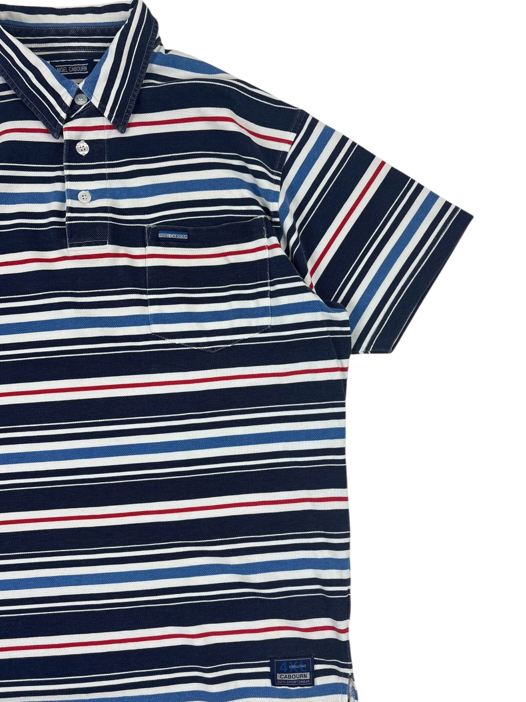 Nigel Cabourn Sportswear 90s Striped Polo Shirt