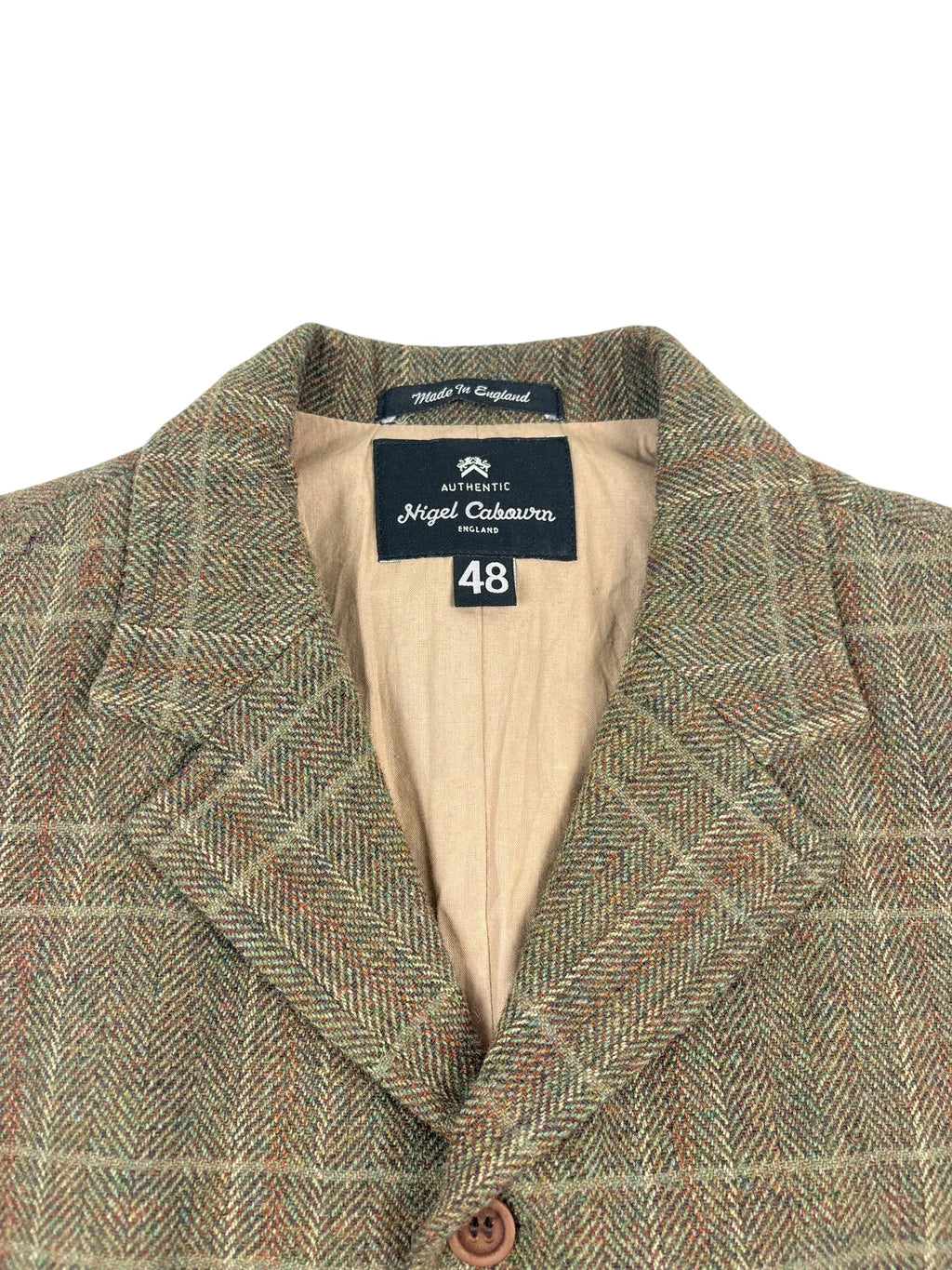 Nigel Cabourn Authentic Harris Tweed Lapel Waistcoat