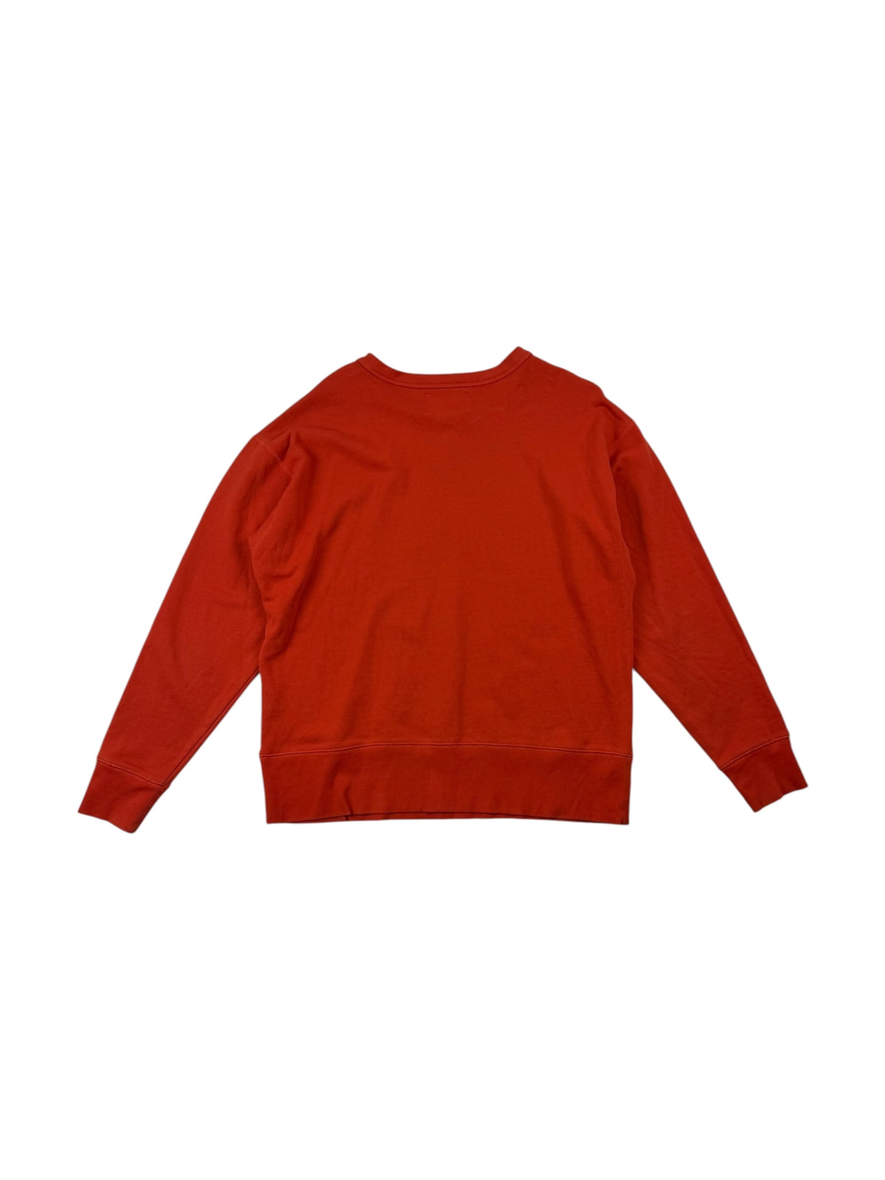 Nigel Cabourn Army Gym Embroidered Globe Orange Sweater