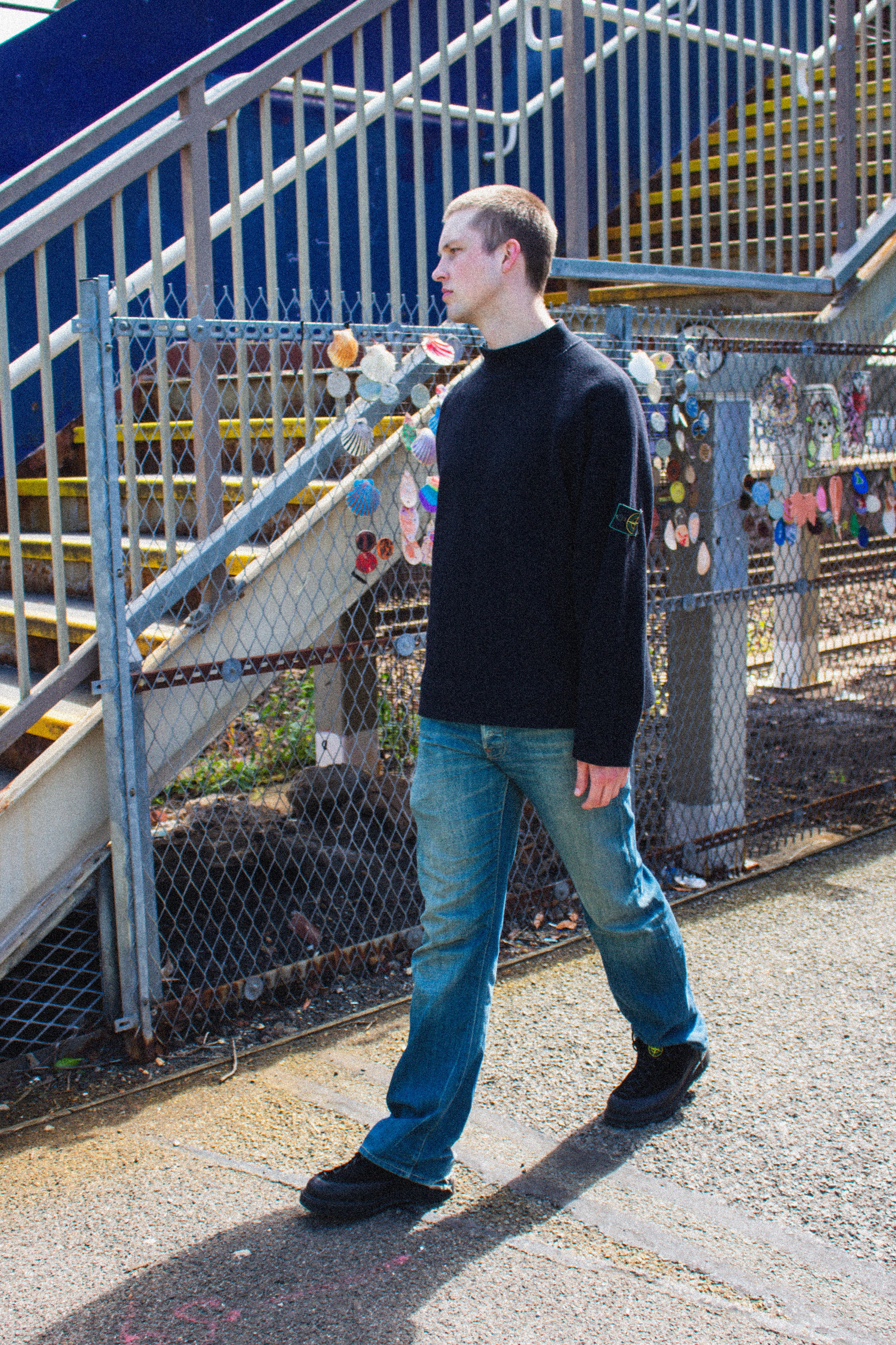 Stone Island AW98 Wool Blend Mock Neck Sweater
