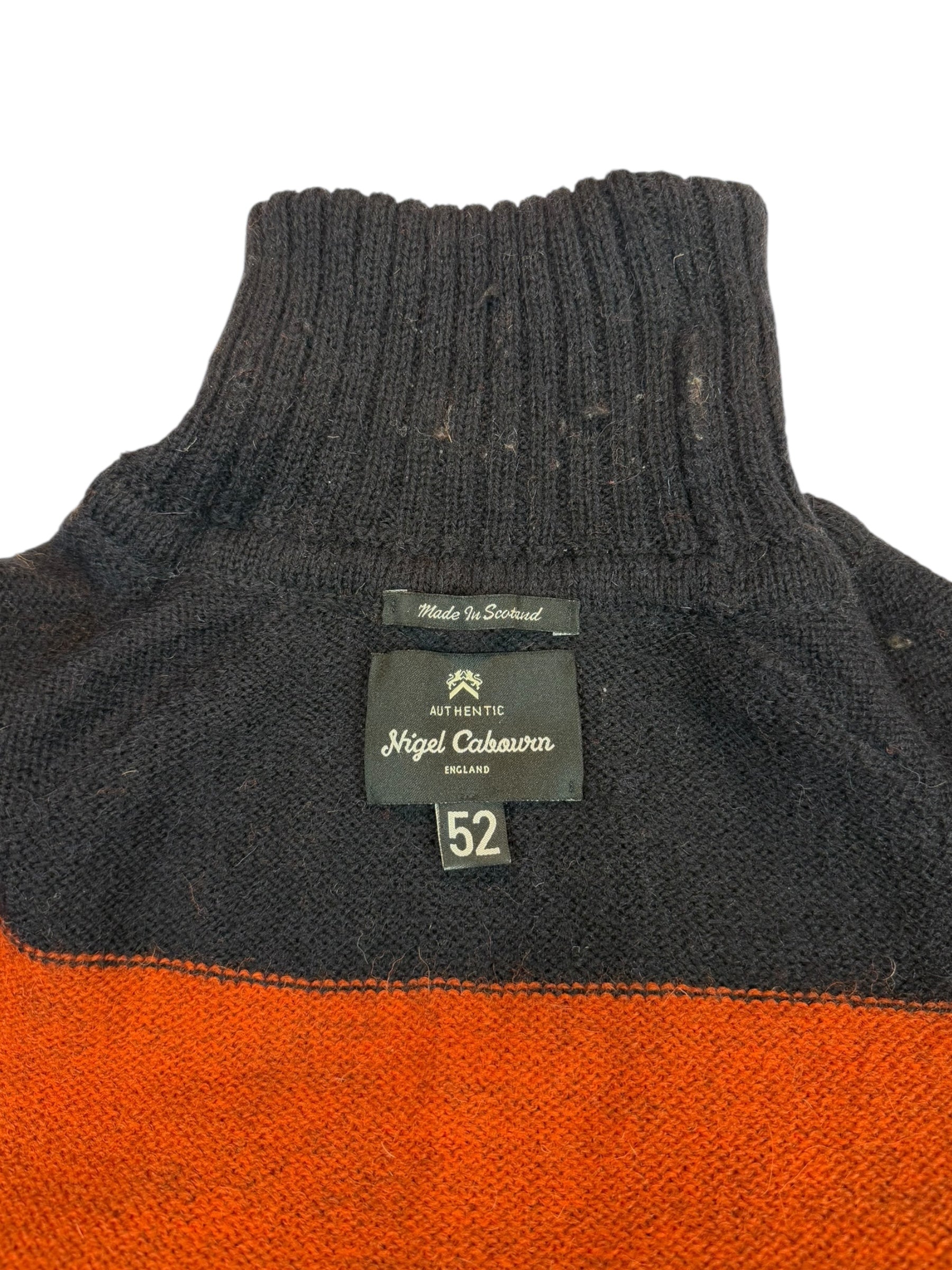 Nigel Cabourn Rugby Stripe Seamless Roll Neck