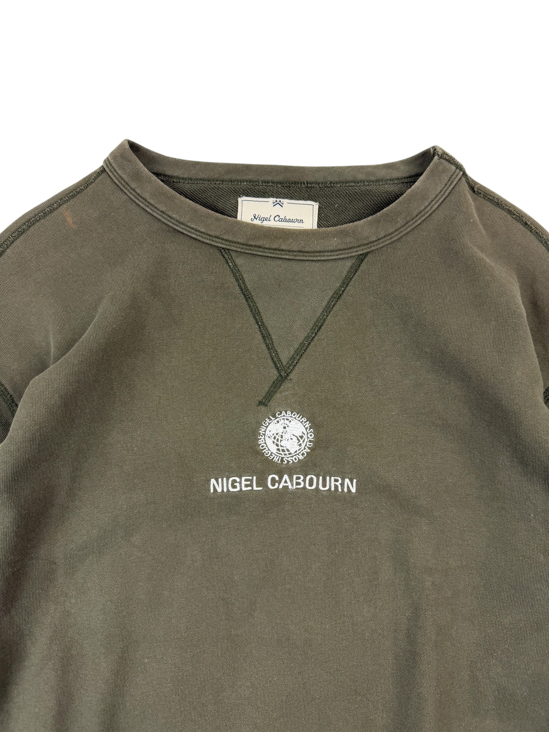 Nigel Cabourn Army Gym Embroidered Globe Sweater