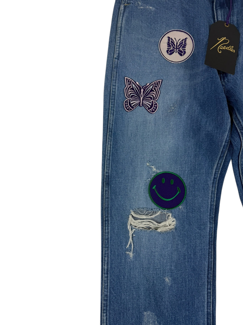Needles Assorted Patches Straight Jeans