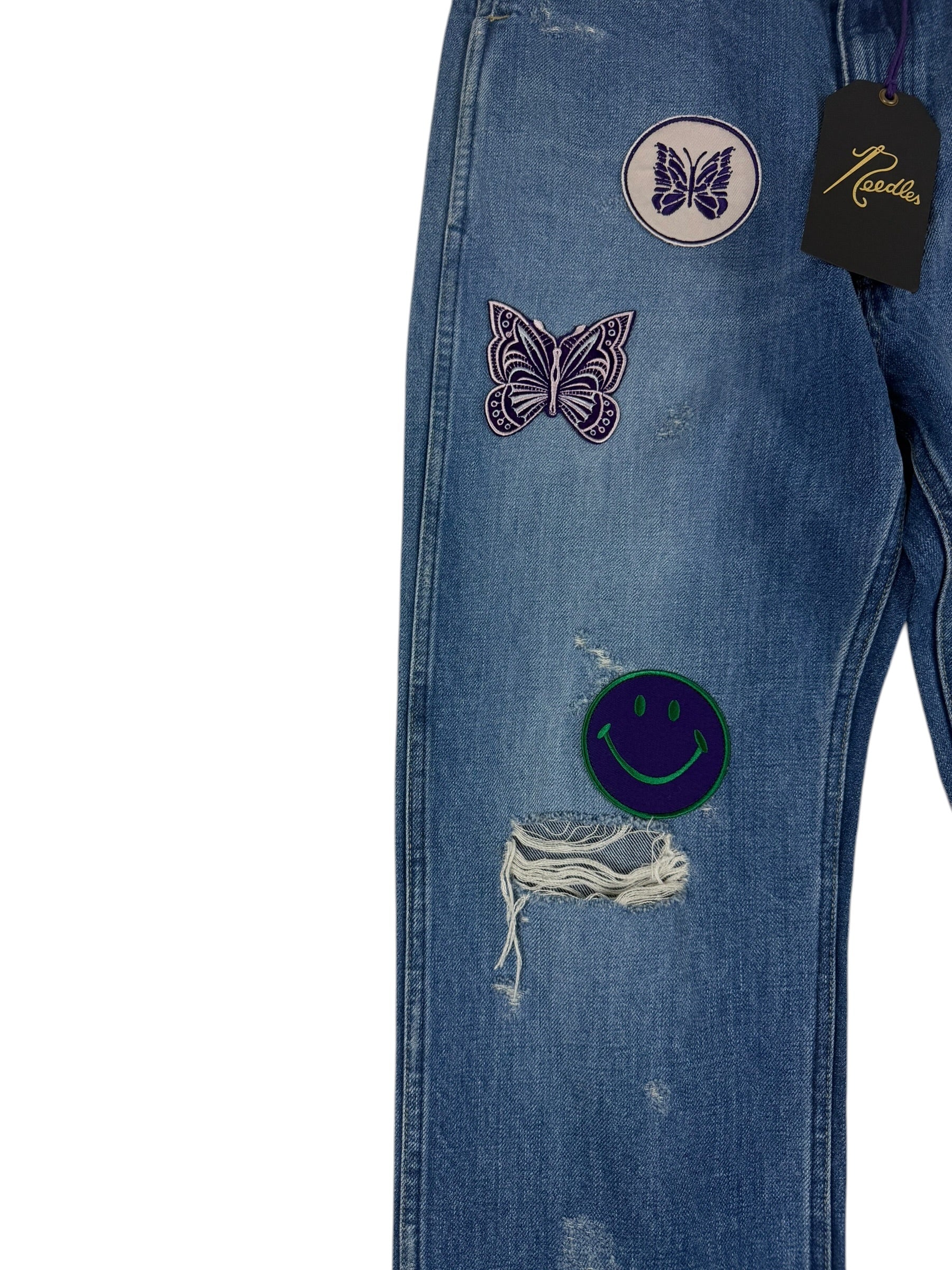 Needles Assorted Patches Straight Jeans