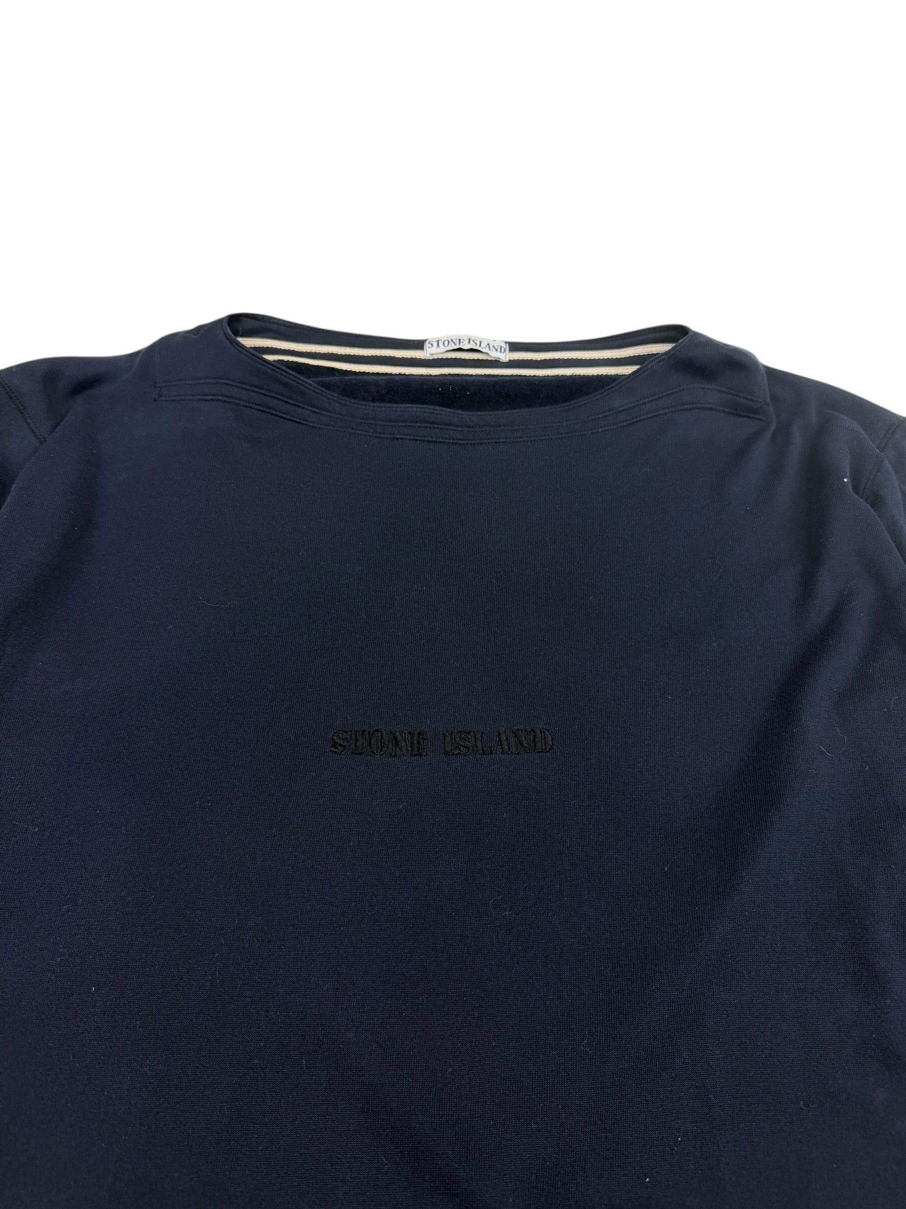 Stone Island SS89 Boat Neck Spell Out Sweater