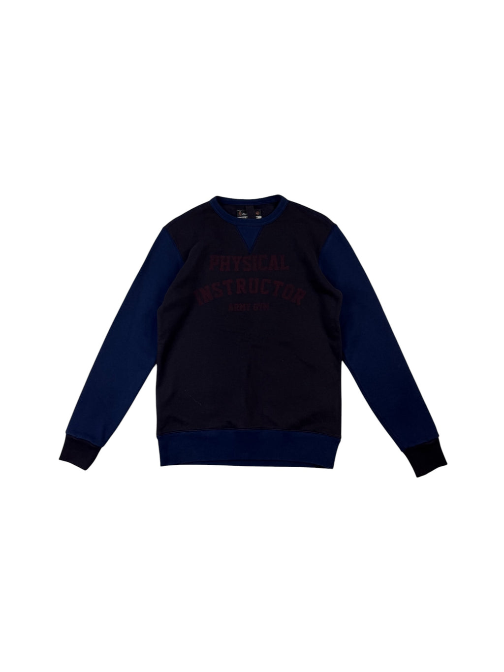 Nigel Cabourn Army Gym Printed Mélange Navy Block Sweatshirt