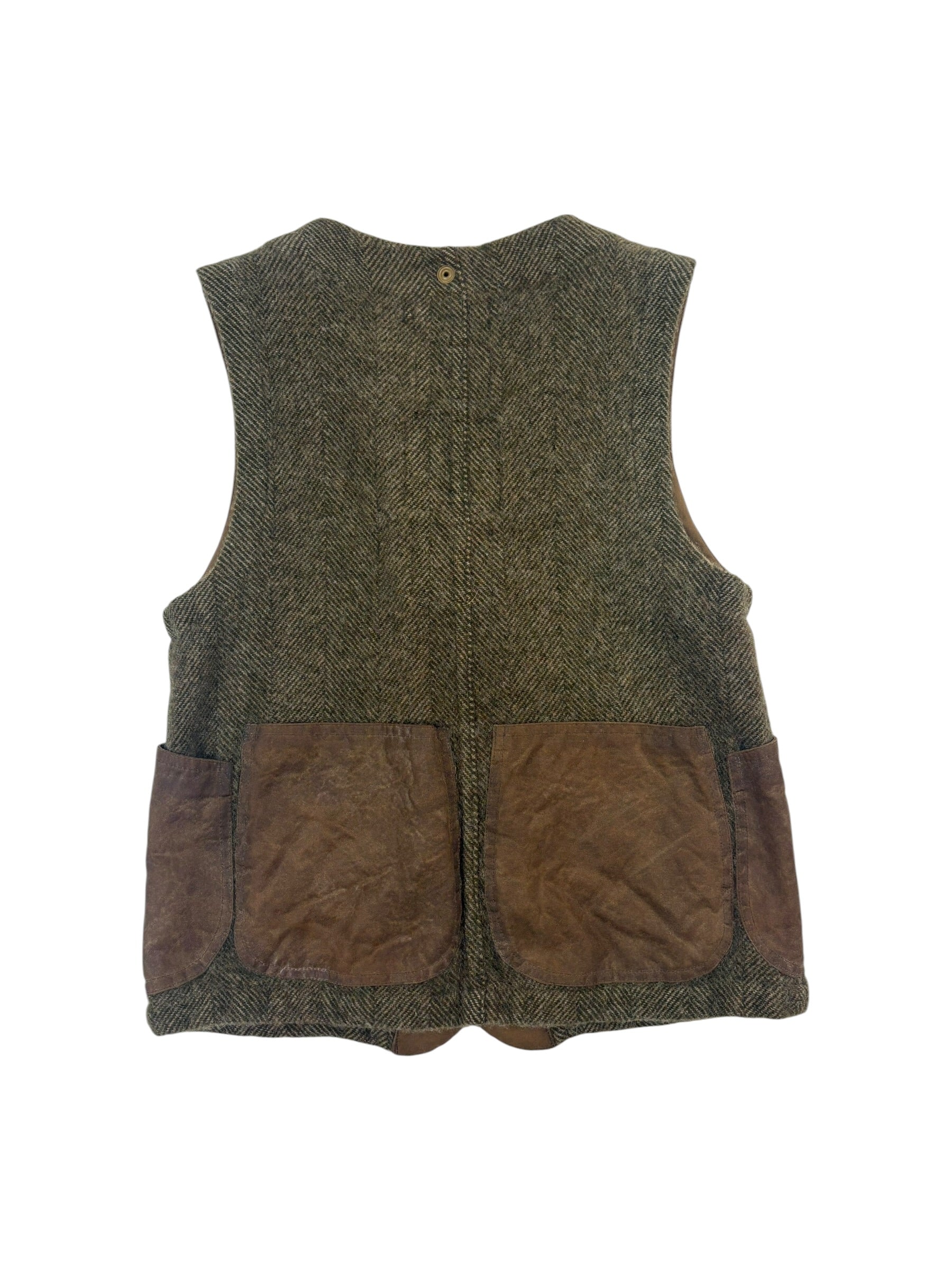 Nigel Cabourn Authentic Oil Cloth Harris Tweed Waistcoat