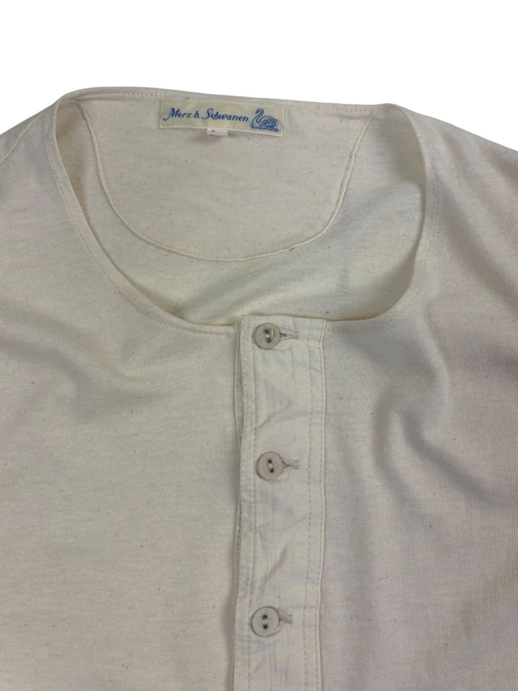 Merz b Schwanen Short Sleeve Henley Shirt