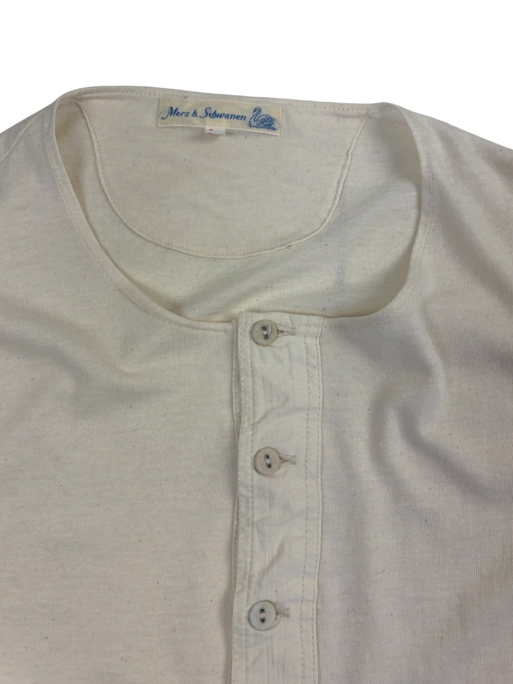 Merz b Schwanen Short Sleeve Henley Shirt