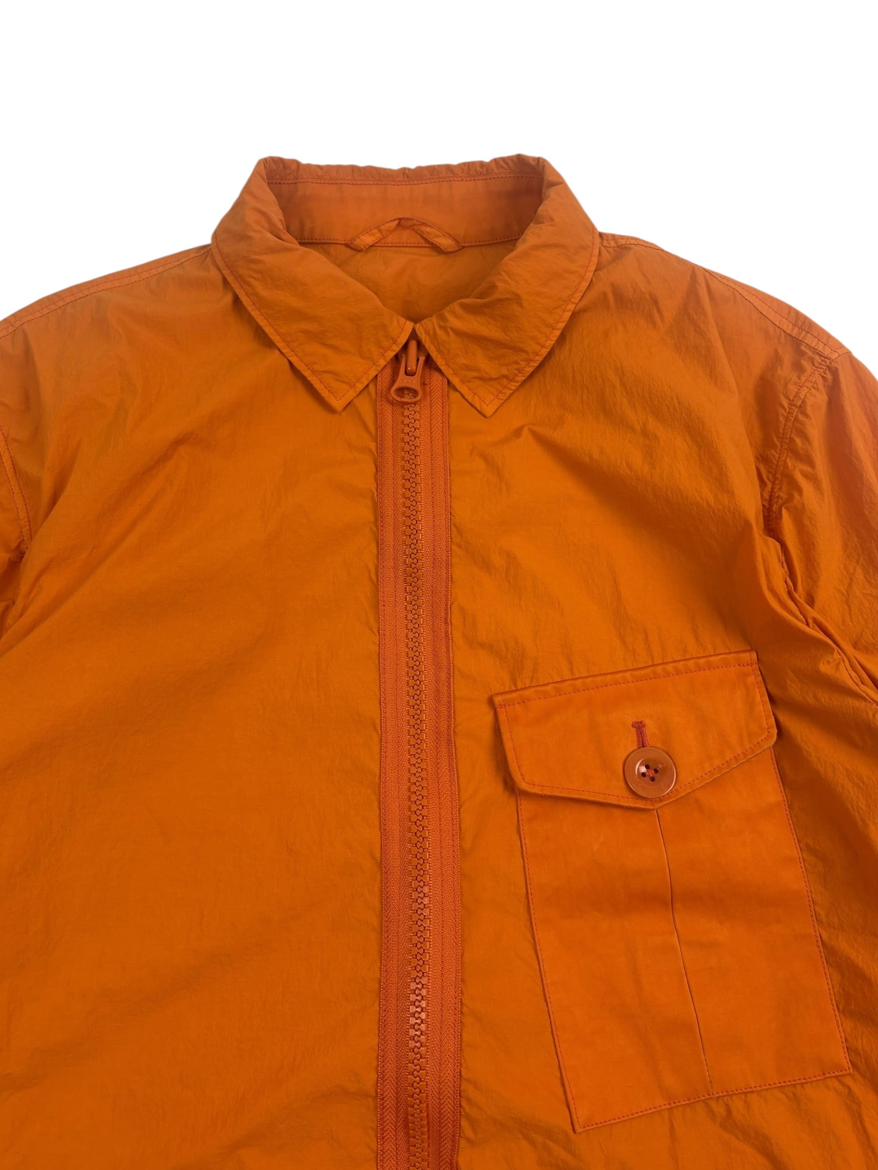Ten C Garment Dyed Pocket Zip-Up Shirt Jacket