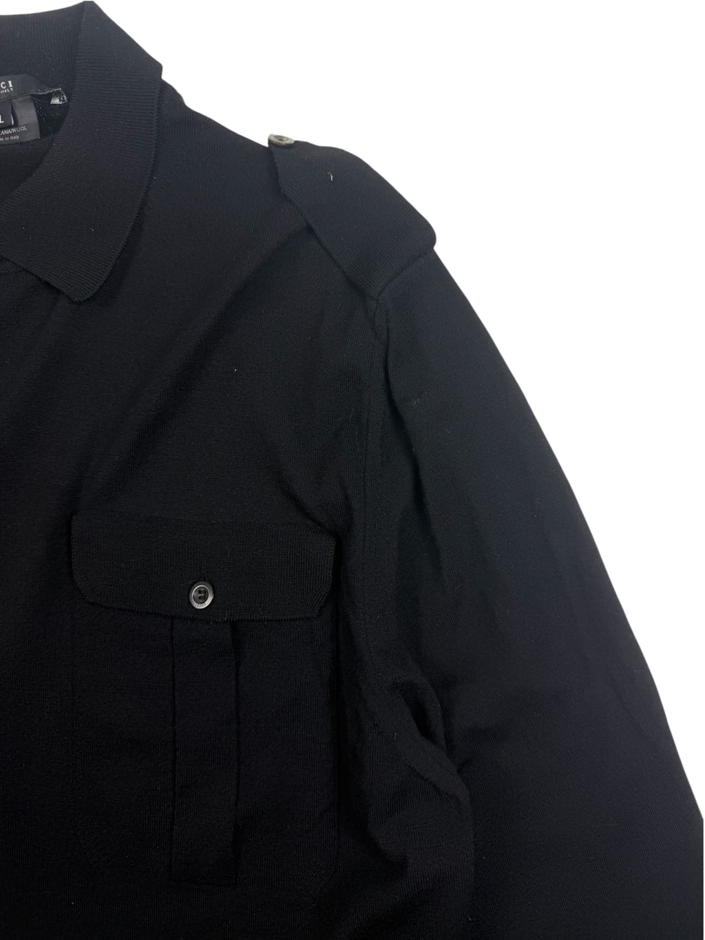Gucci 2000’s 100% Wool Military Pocket Shirt