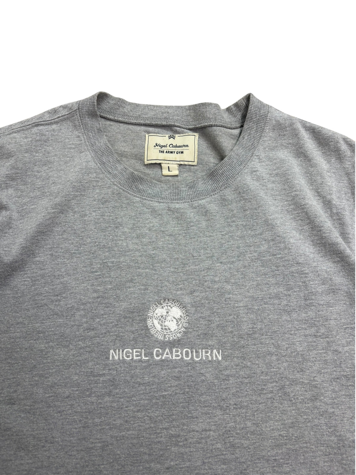 Nigel Cabourn Army Gym Globe Embroidered T-Shirt