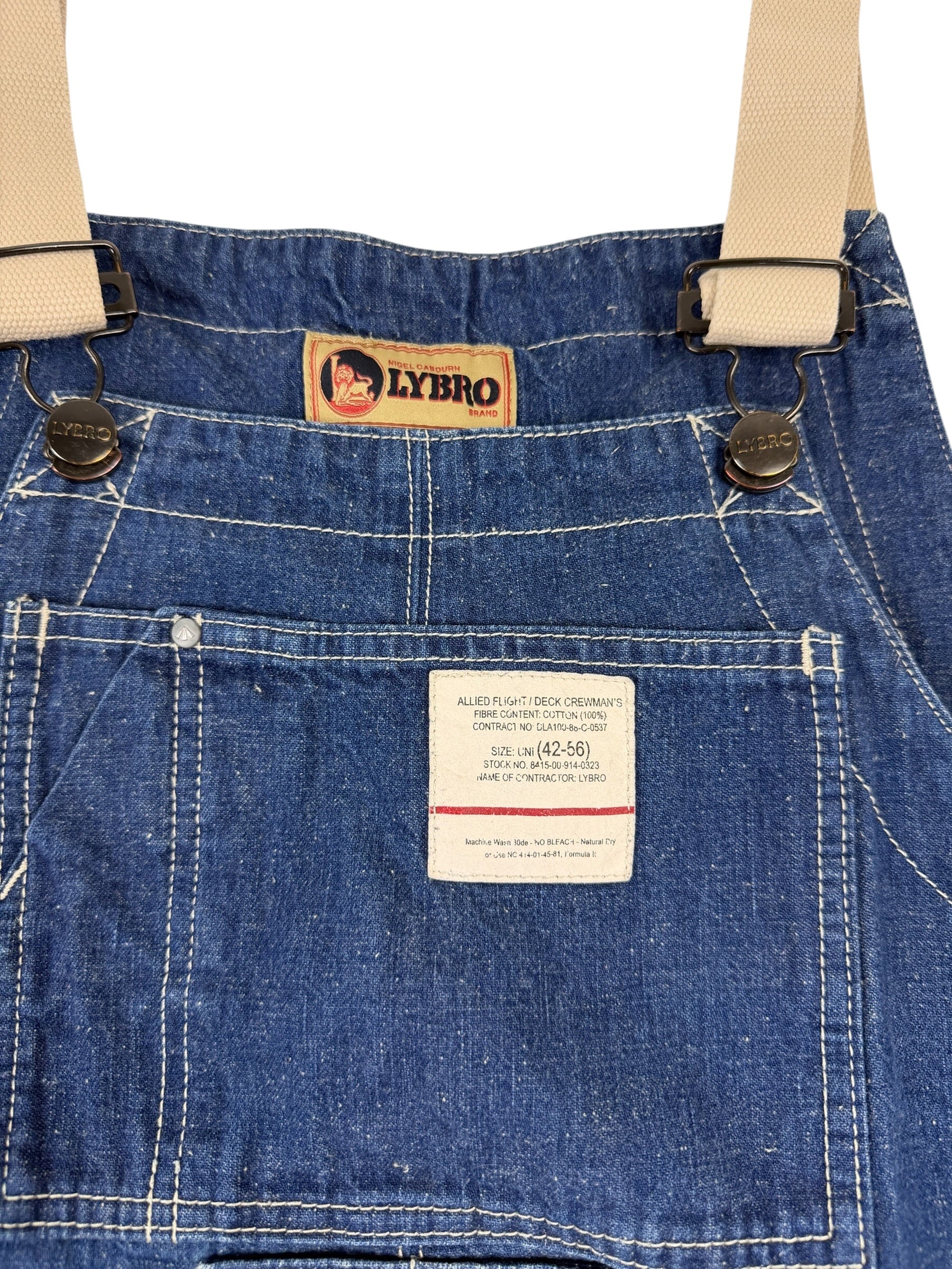 Nigel Cabourn Lybro Railway Denim Dungarees