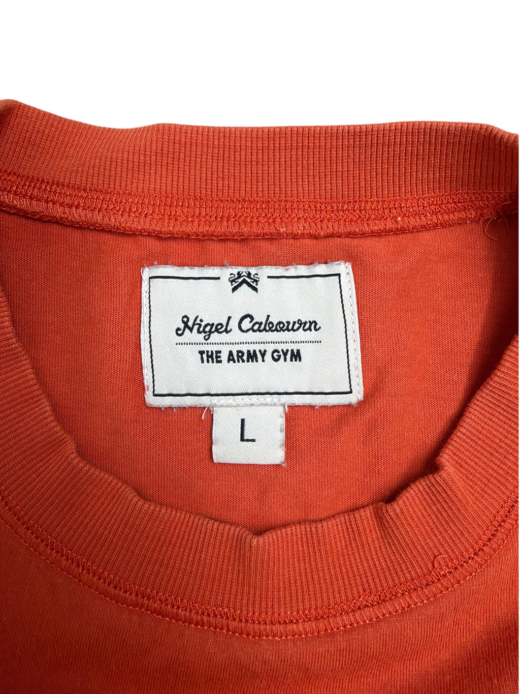Nigel Cabourn Army Gym Globe Embroidered T-Shirt