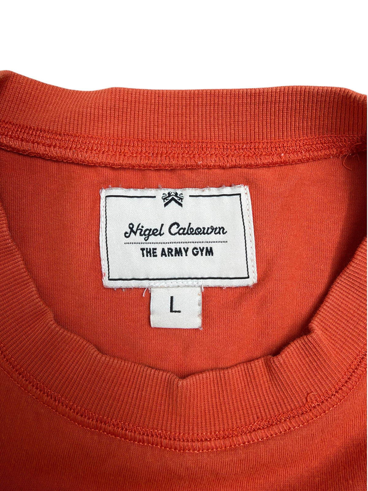 Nigel Cabourn Army Gym Globe Embroidered T-Shirt