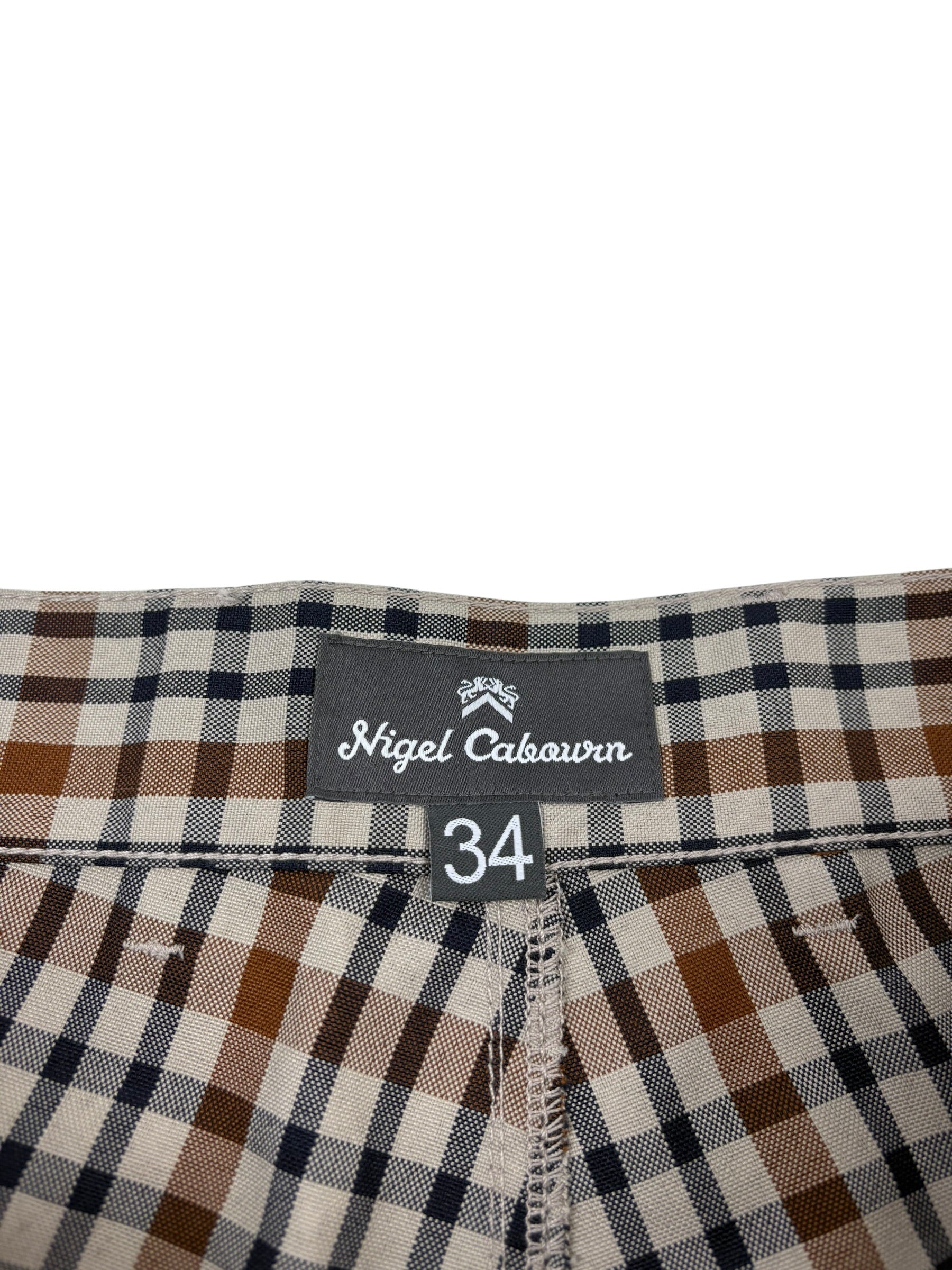 Nigel Cabourn Stone Check-4 Tool Shorts